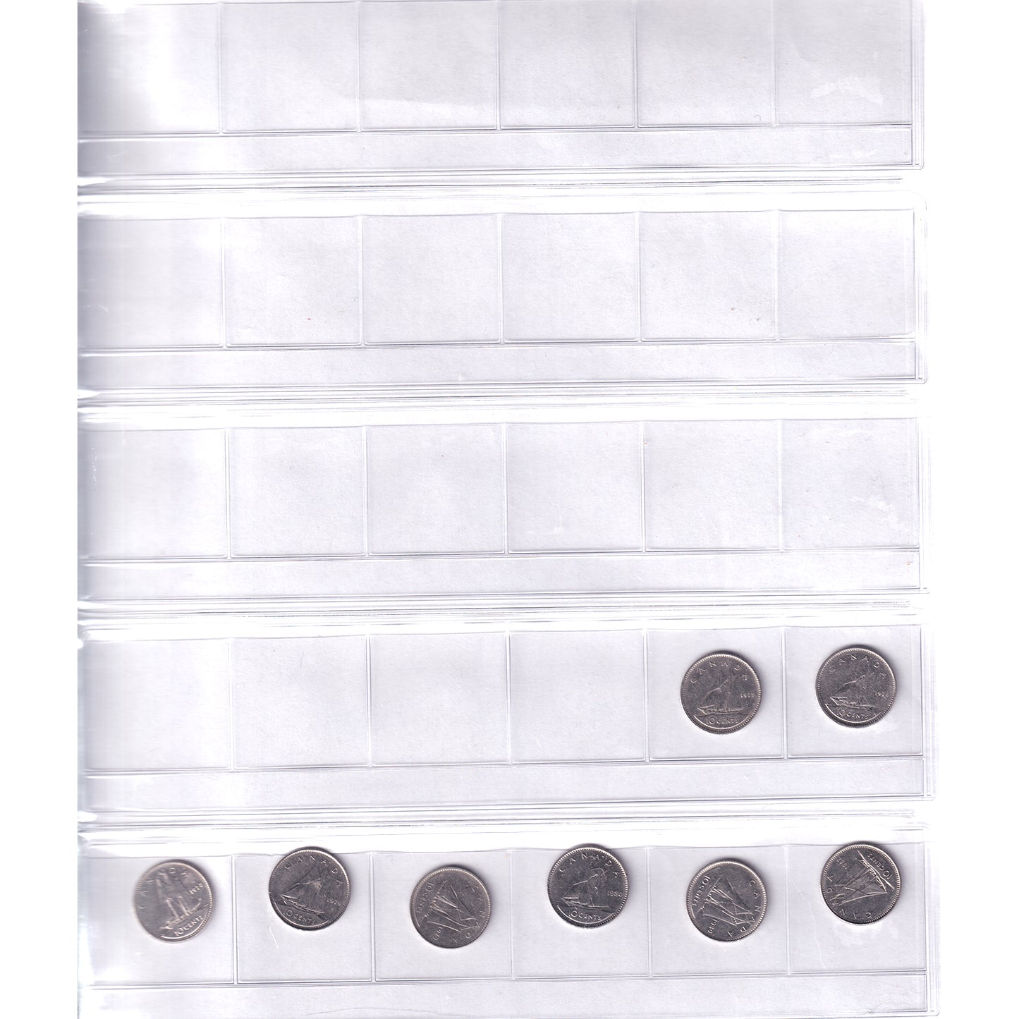 1960-2016 Canada 10-cents Collection in Black Album