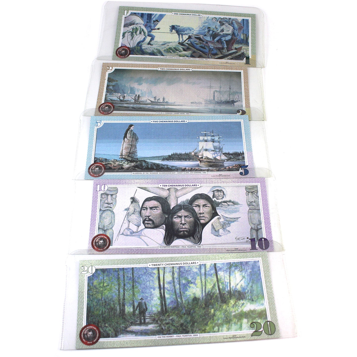 Lot of 5x 2010 Chemainus, BC, Local Scrip Notes, Appear ~UNC, 5Pcs