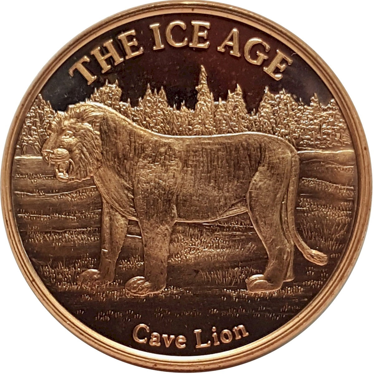 The Ice Age - Cave Lion 1oz. .999 Fine Copper