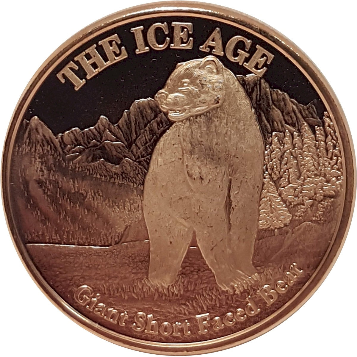 The Ice Age - Giant Short Faced Bear 1oz. .999 Fine Copper