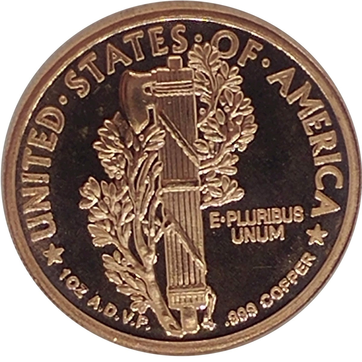 Mercury Dime 1oz. .999 Fine Copper