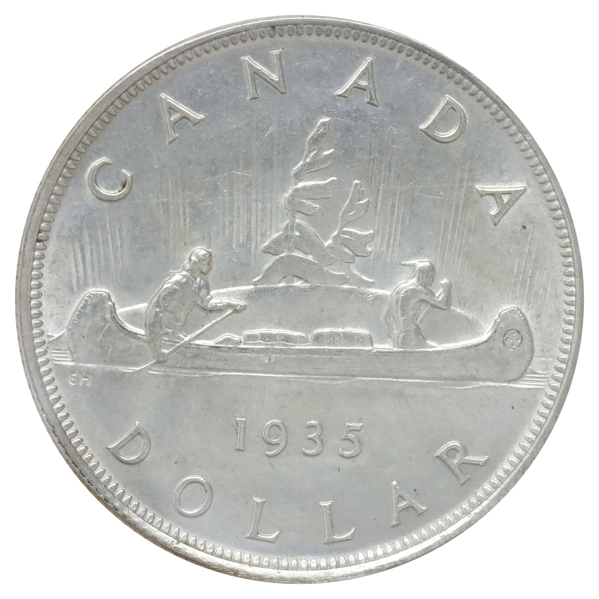 1935 Double Voyageur Canada Dollar ICCS Certified AU58