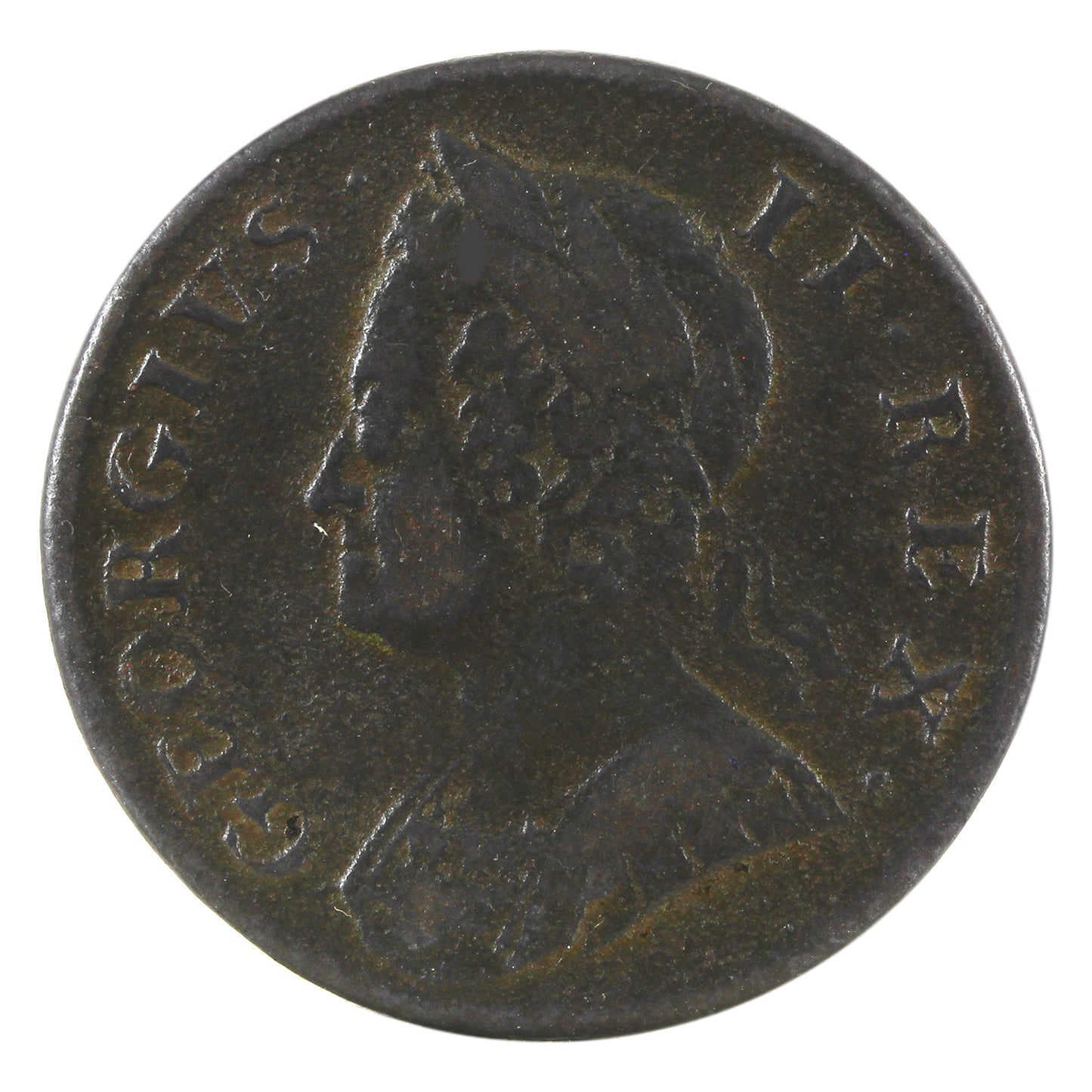 Great Britain 1752 George II Half Penny F-VF (F15)