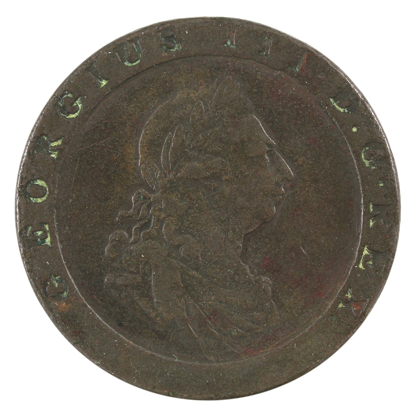 Great Britain 1797 George III Penny Fine (F12) impaired