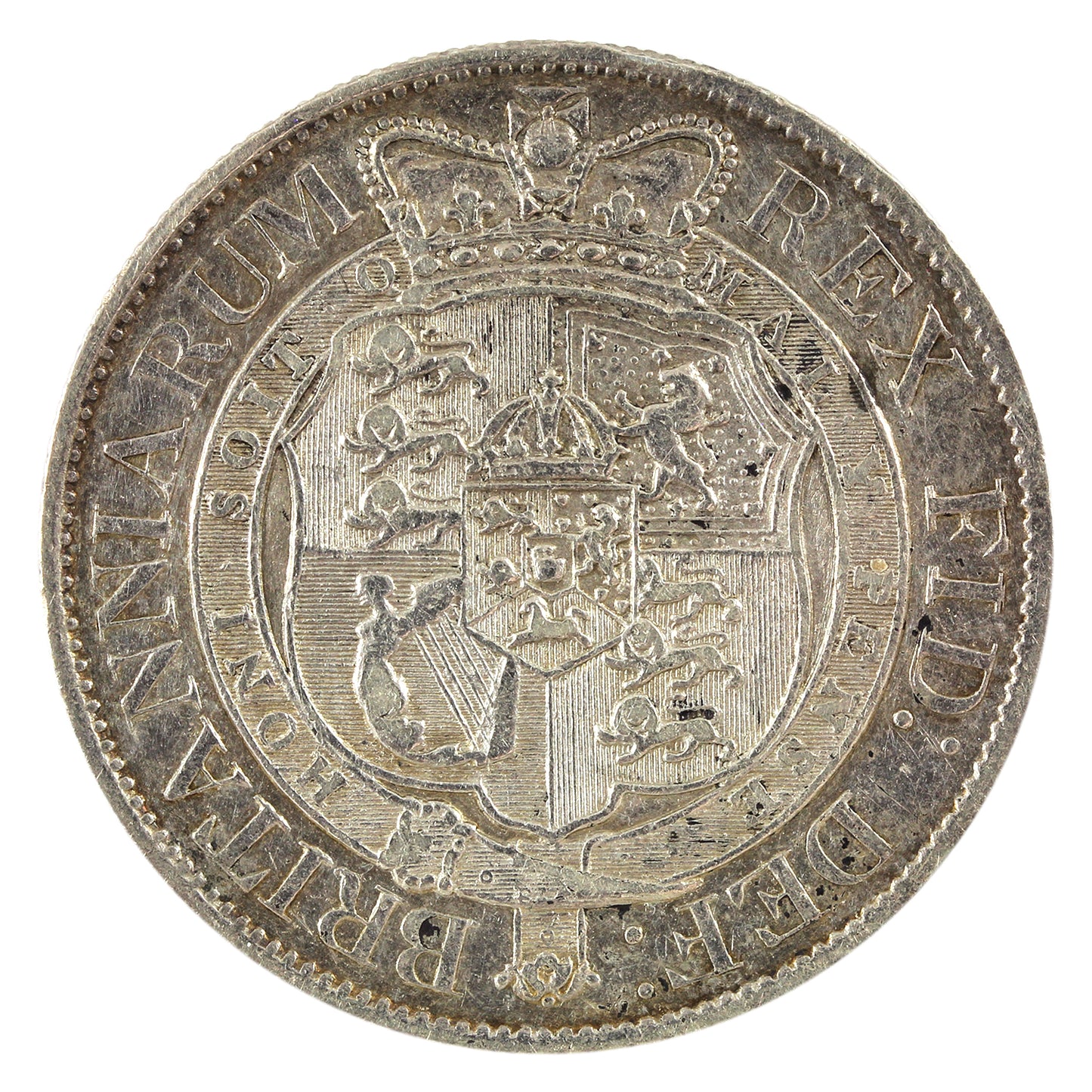 Great Britain 1818 1/2 Crown Extra Fine (EF40) impaired