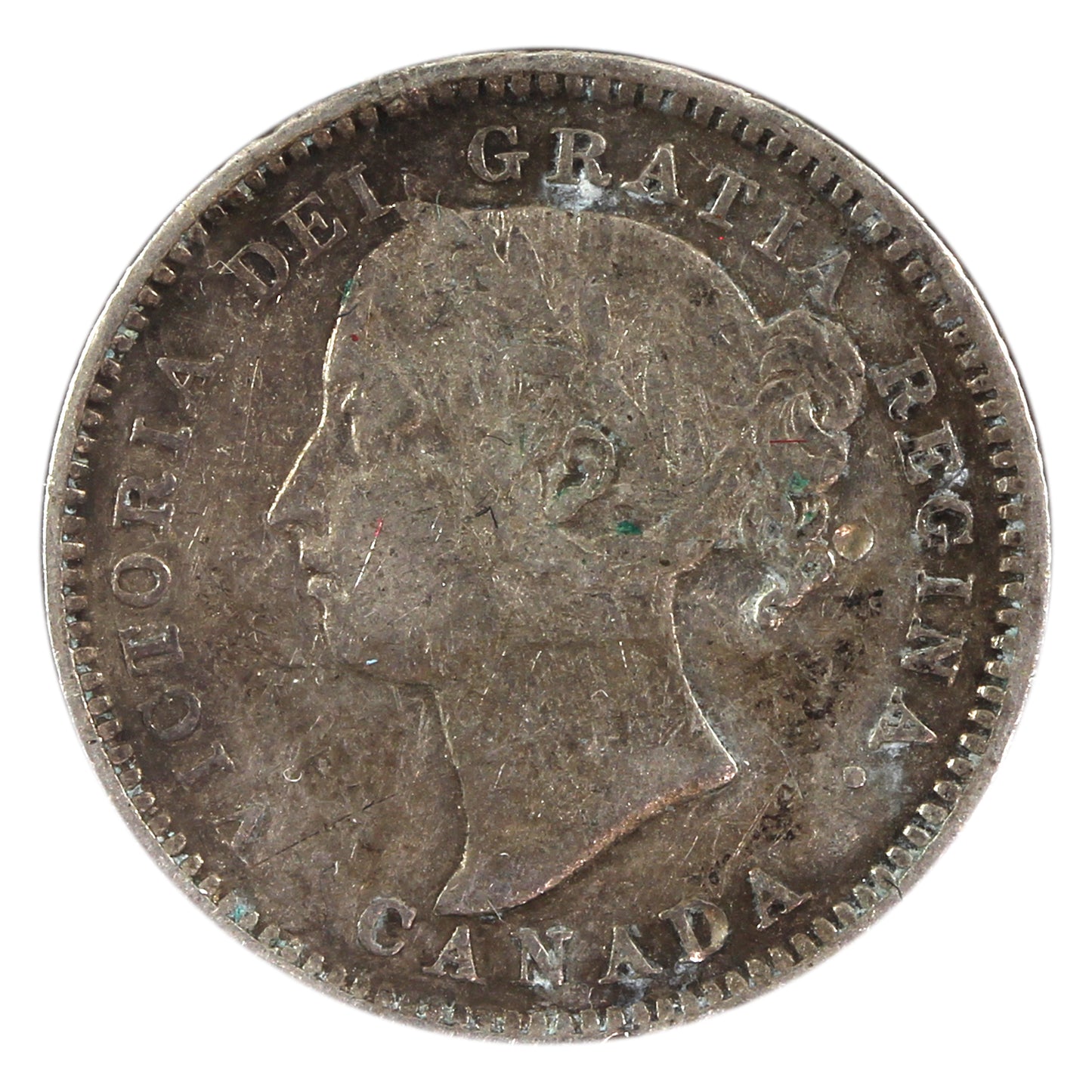 Love Token "MATT" Struck on Victorian Canadian 10-cent