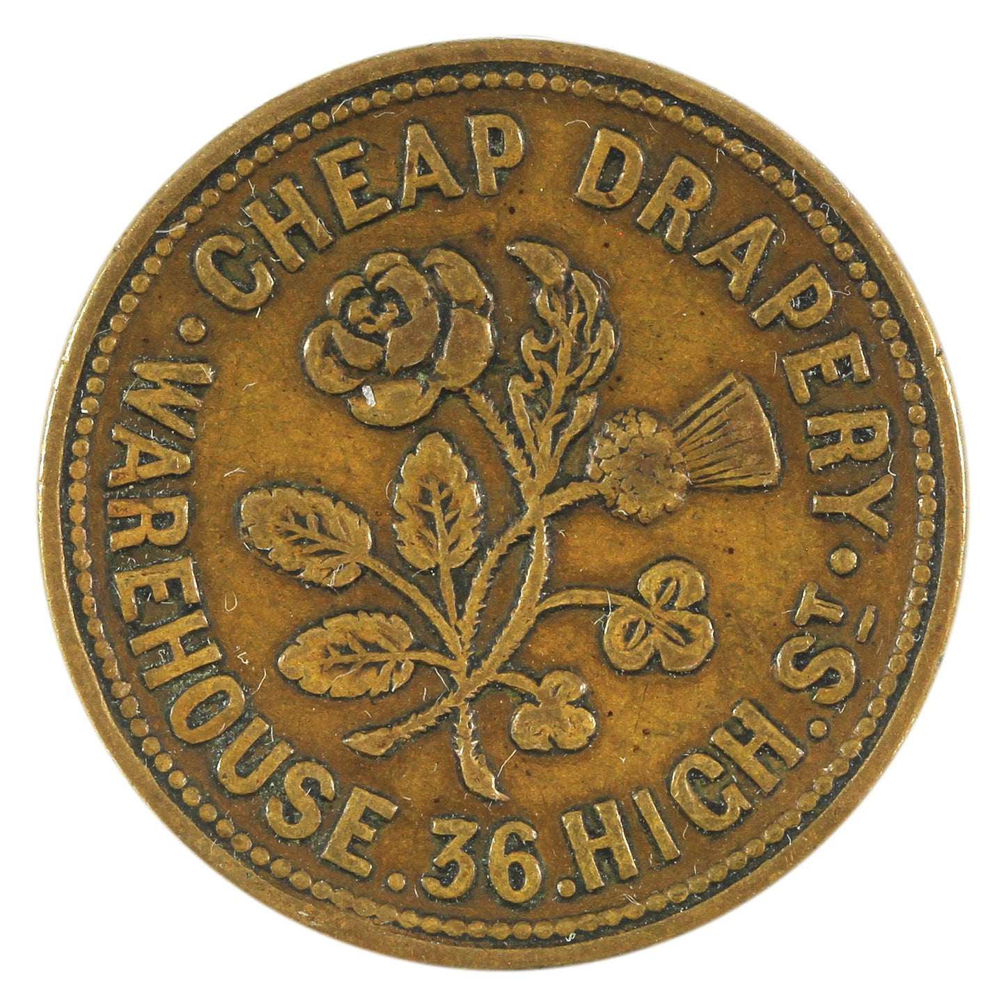 1840s Ireland MacKenzie & McMullen Scotch House Cheap Drapery Merchant Token