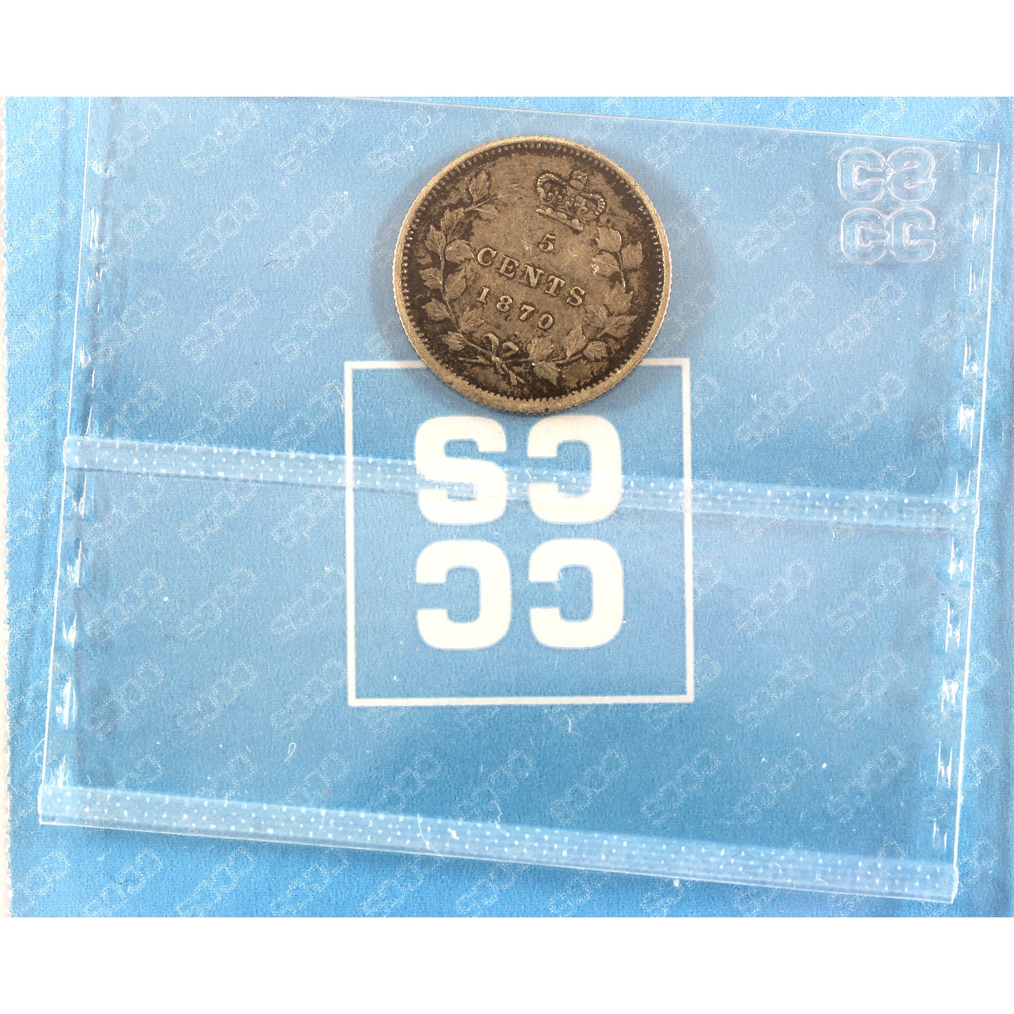 1870 Narrow Rim Canada 5-cents CCSCS Certified EF40 (toned)