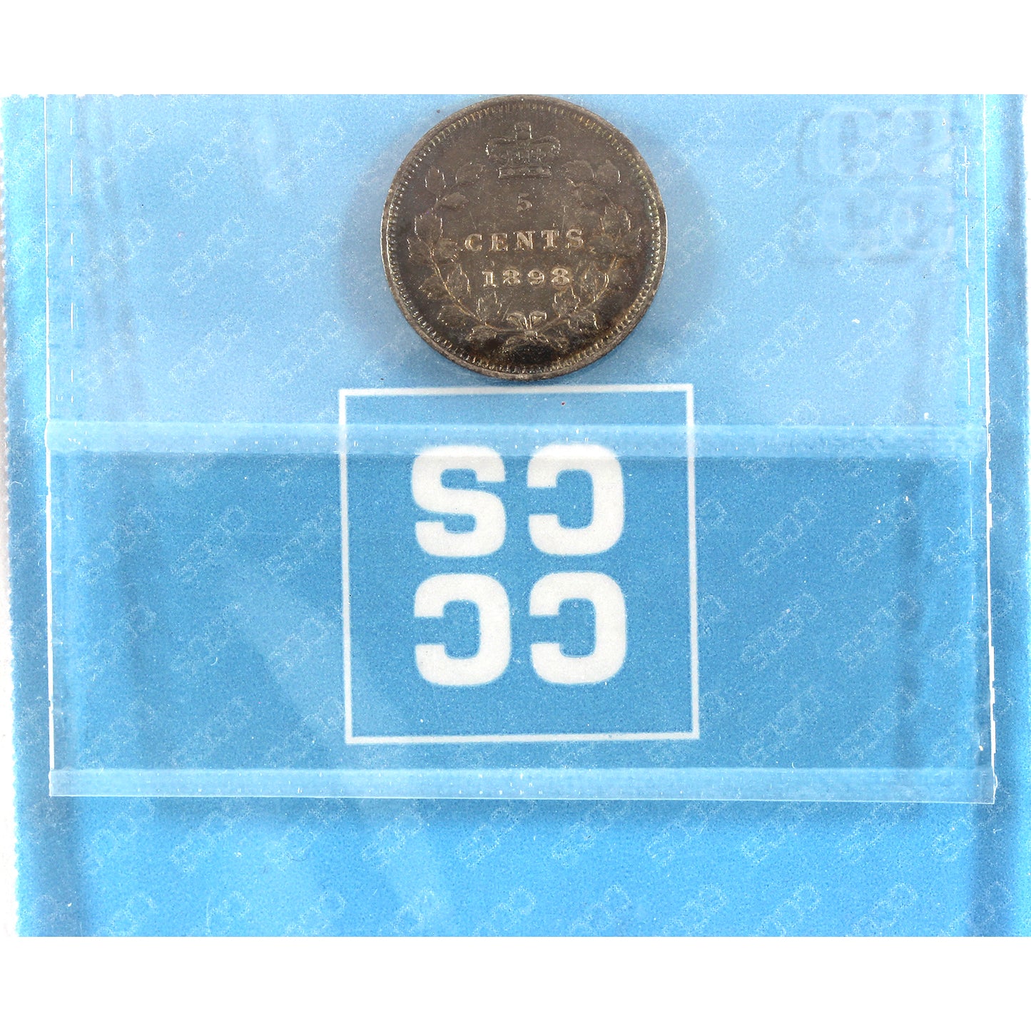 1898 Canada 5-cents CCCS Certified VF30 (toned)