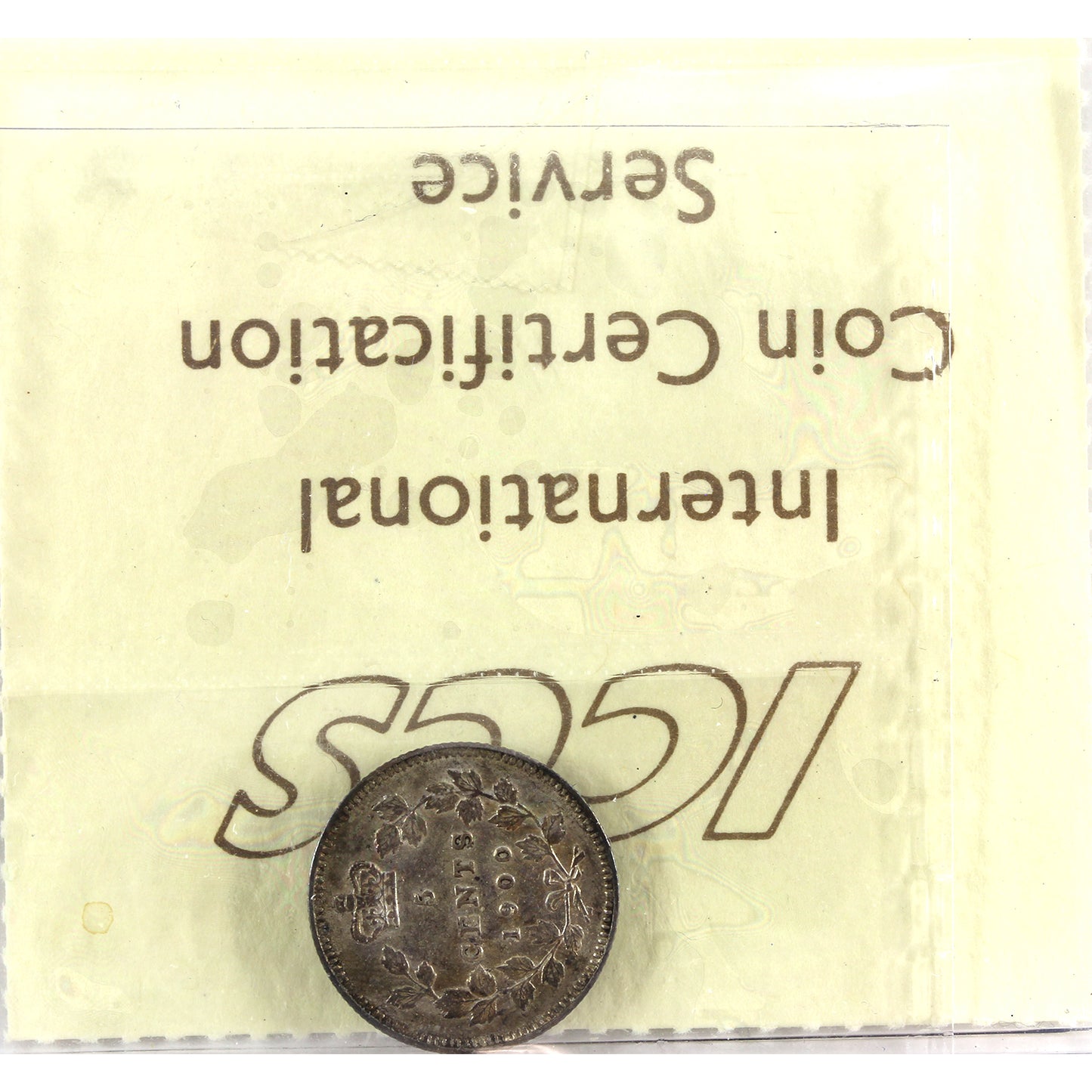 1900 Oval 0 Canada 5-cents ICCS Certified EF40 (toned)