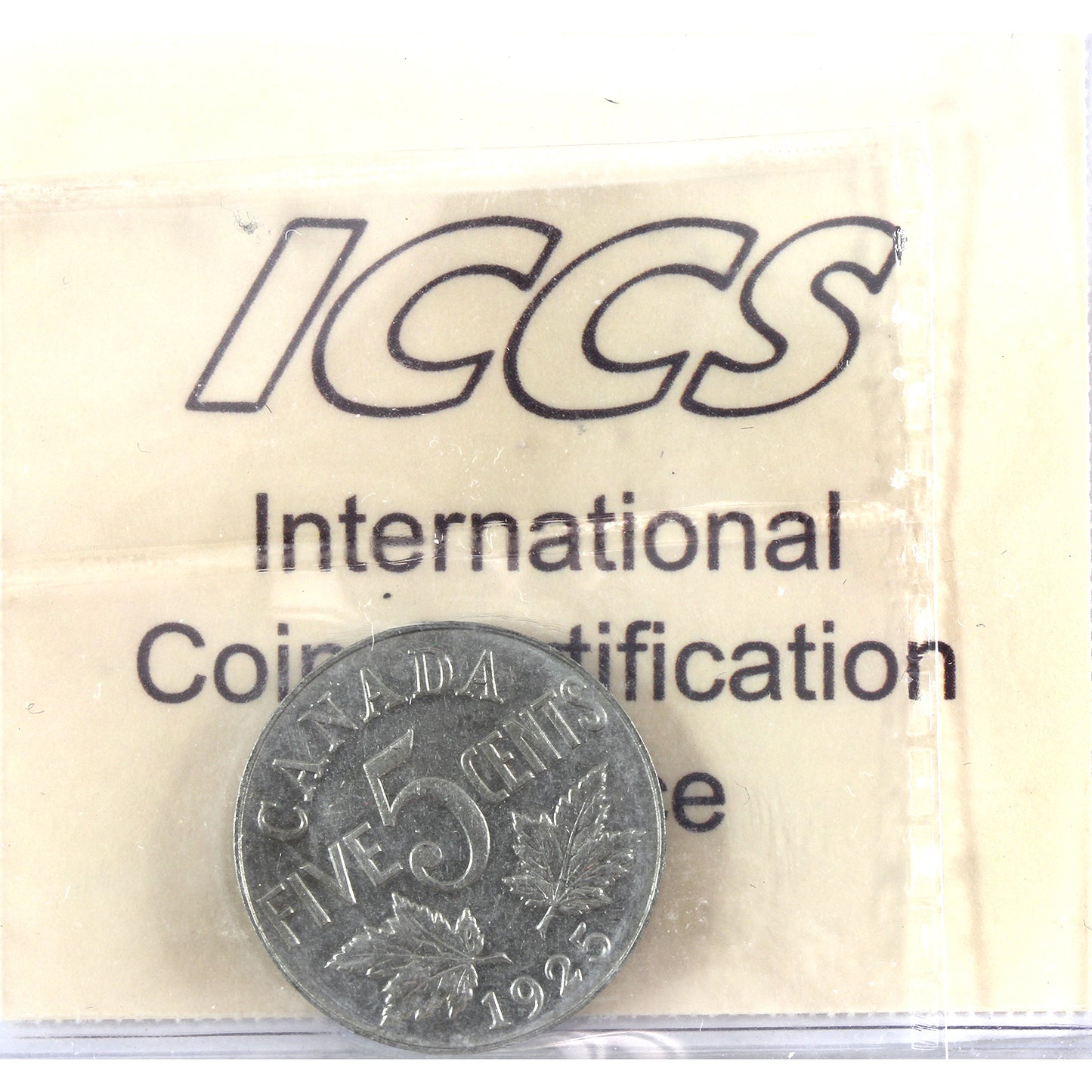 1925 Canada 5-cents ICCS Certified EF40 (cleaned)