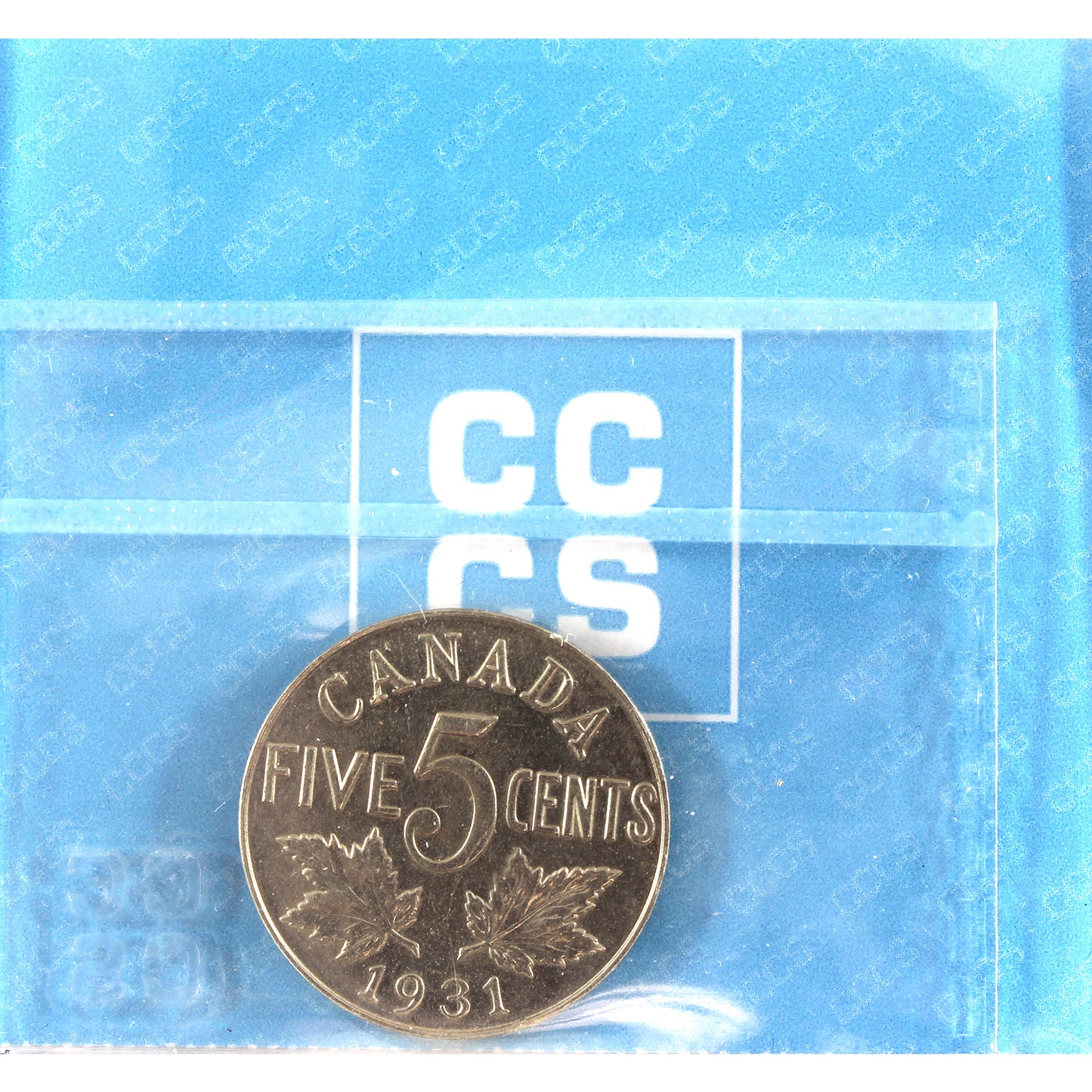 1931 Canada 5-cents CCCS Certified EF45 (cleaned)