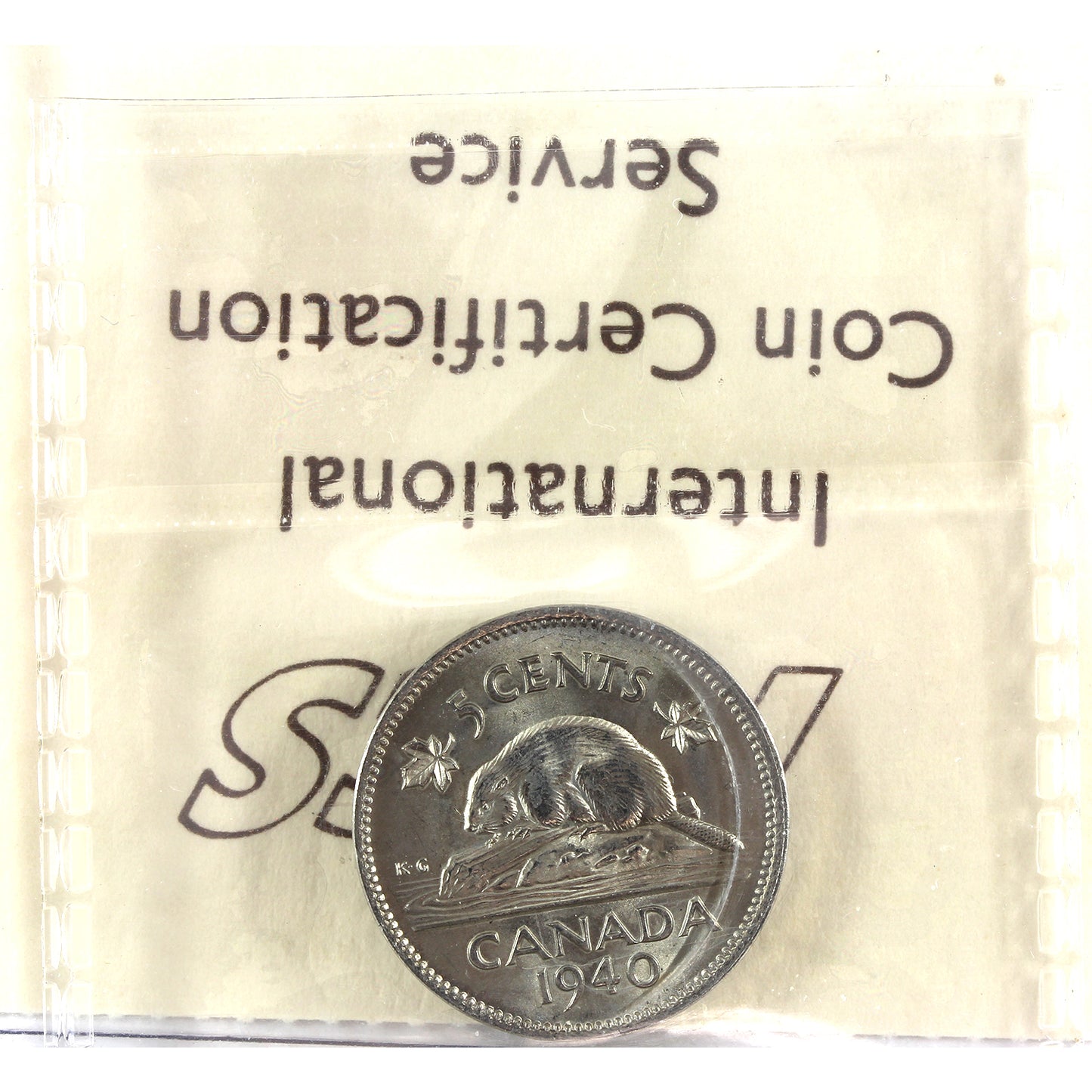 1940 Canada 5-cents ICCS Certified MS64 (toned)