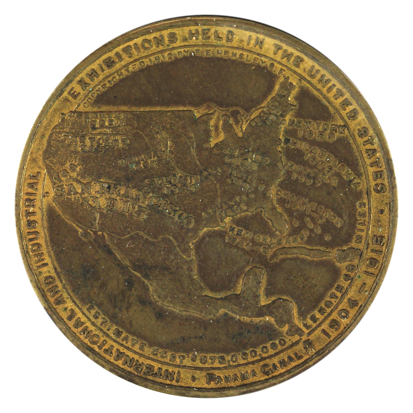 1915 USA San Francisco, CA International Expo Token