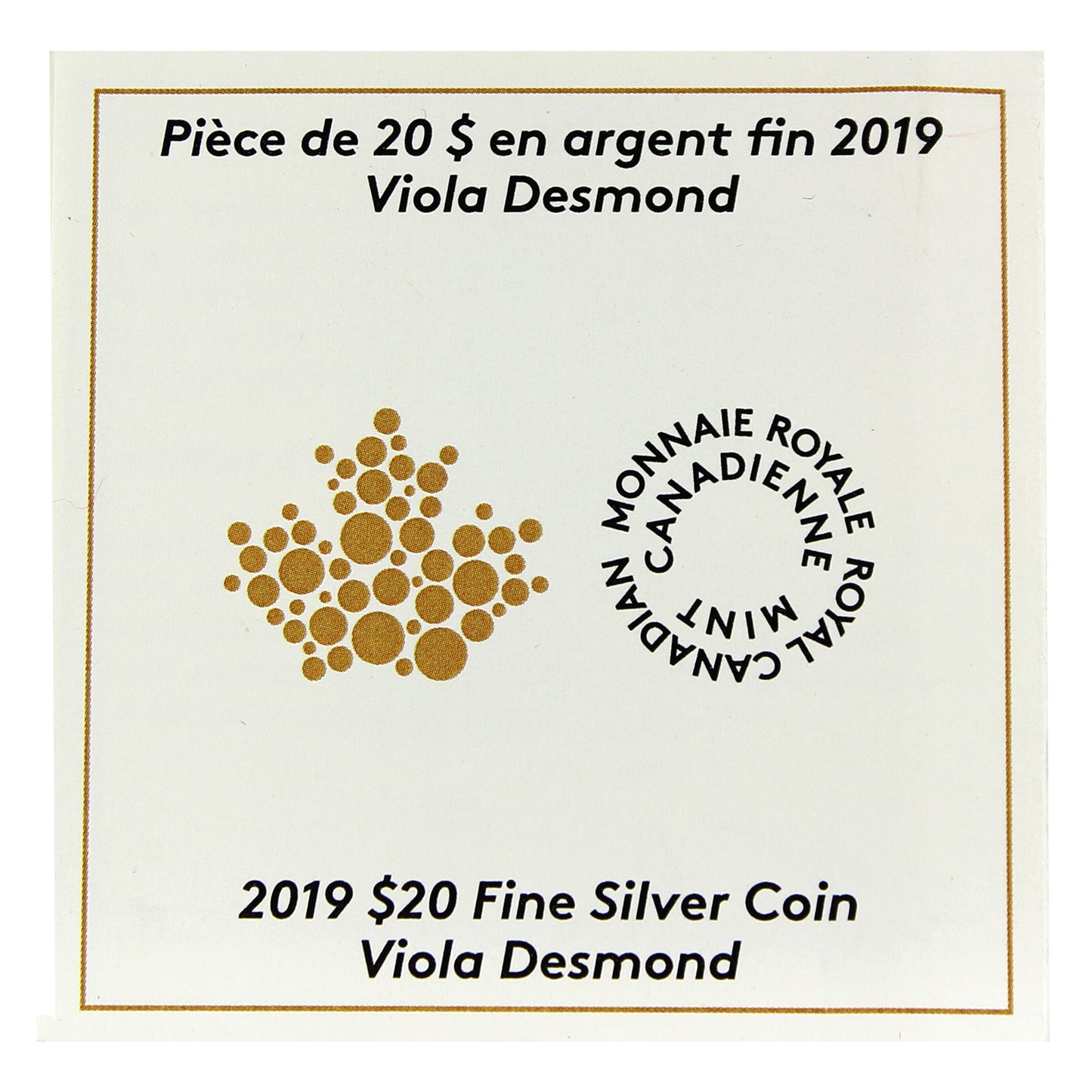 2019 Canada $20 Viola Desmond Fine Silver CCCS Certified PF69 UHC