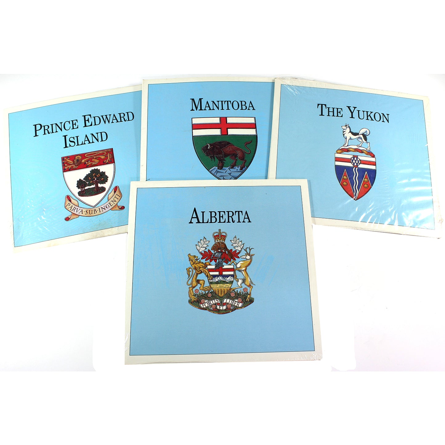 Lot of 4x 1992 Canada 125 Provincial 25-cents in Information Booklets, 4 pcs