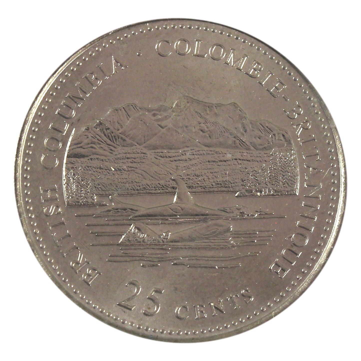 1992 Canada 125 La Colombie-Britannique 25-cents in Information Folder (French)