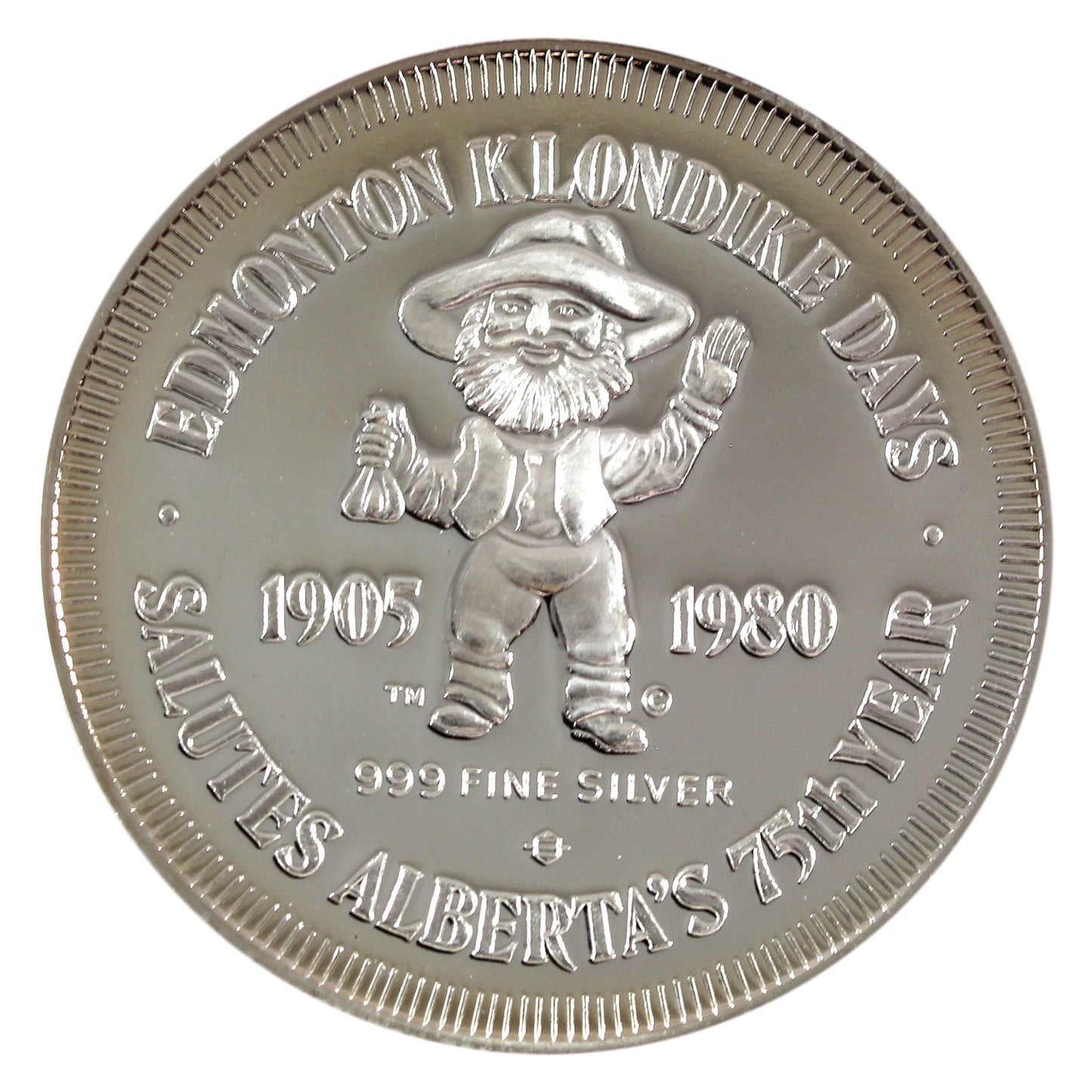 1980 Edmonton's Pioneers Frank Oliver .999 Silver Proof Klondike Dollar Token (No Tax)