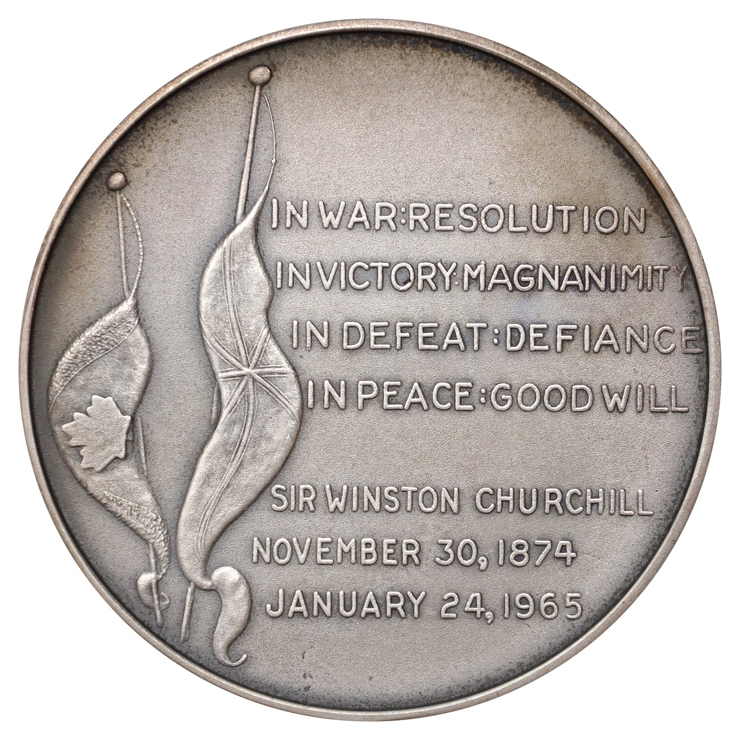 1965 Sir Winston Churchill 3.27oz. .999 Silver Honour Medallion (No Tax)