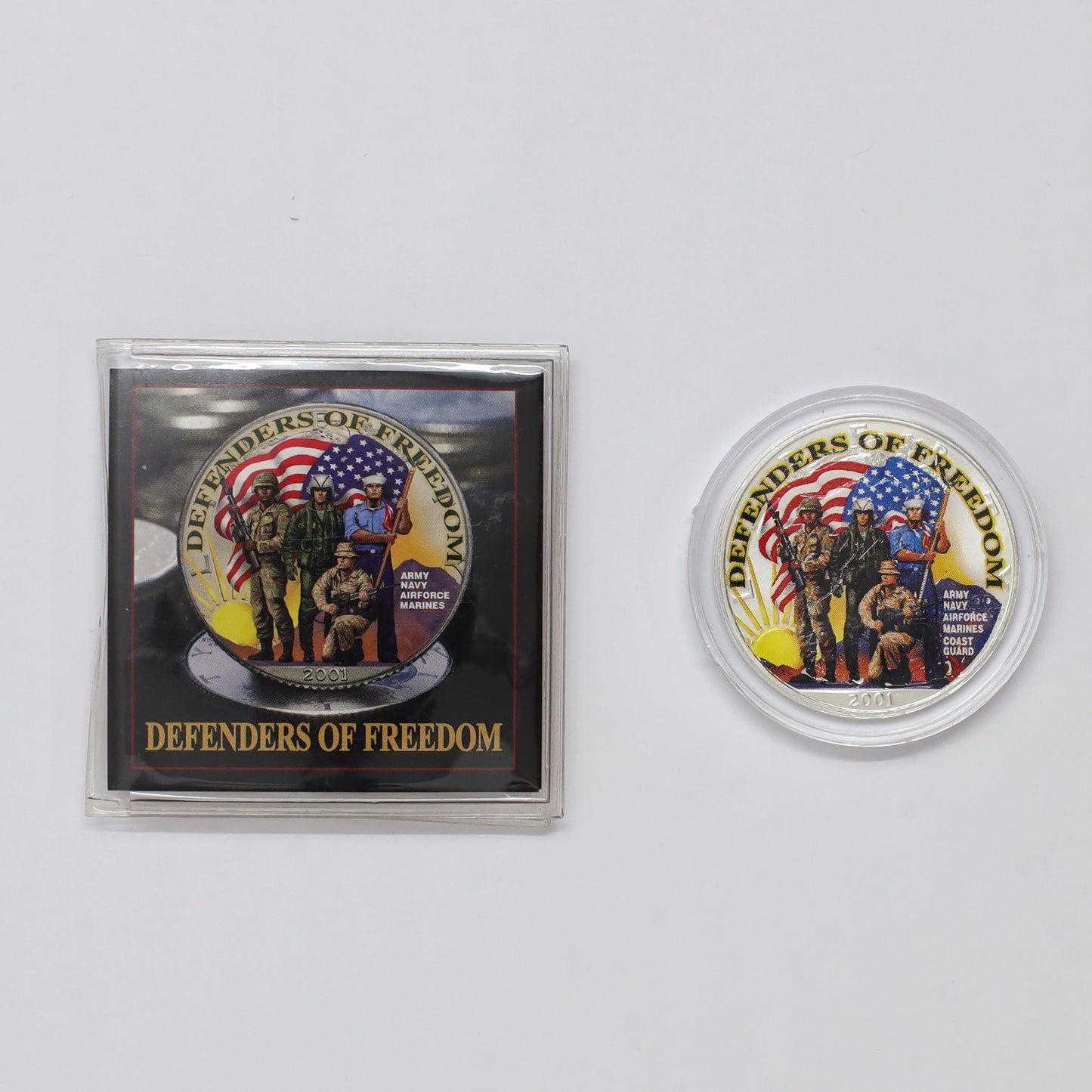 2001 USA "Defenders of Freedom" 9/11 Colourized 1 oz. Silver Eagle (No Tax) issues