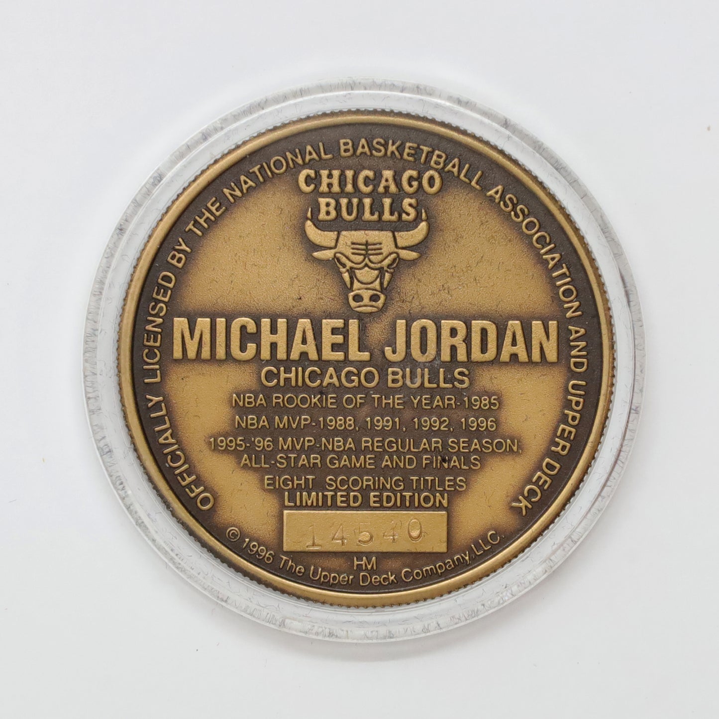 1996 Michael Jordan Chicago Bulls Medallion (minor issues)