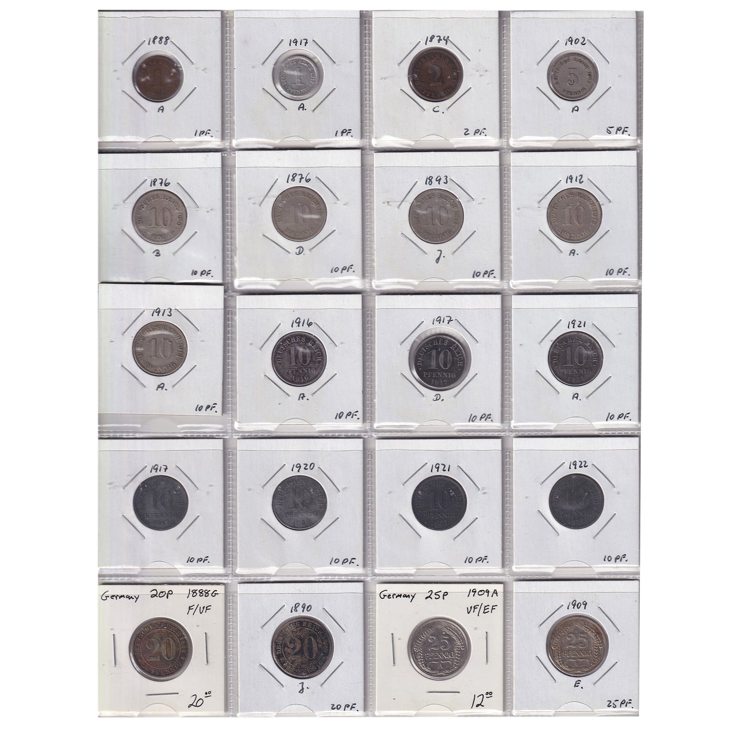 Group Lot of 33x Germany 1874-1938 Decimal, 33pcs