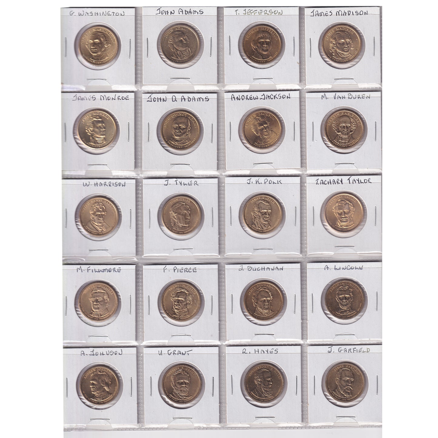 Group Lot of 56x USA Presidential, Susan B. Anthony, & Sacagawea Dollars, 56pcs