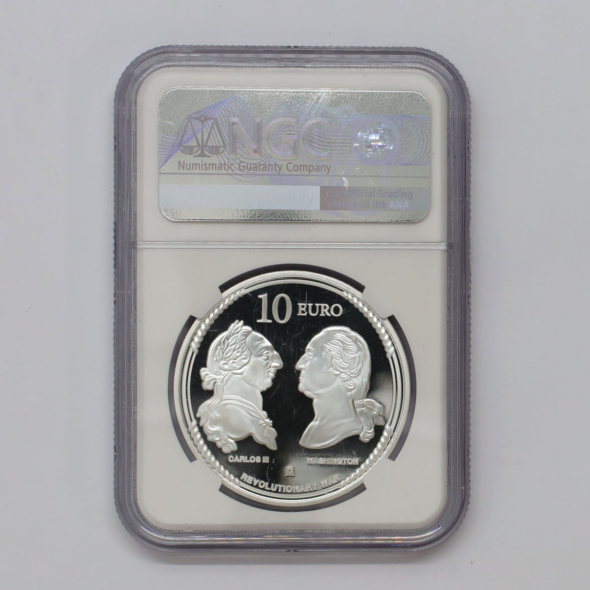 Spain 2025M 10 Euro American Revolution .925 Silver Proof NGC Cert. PF70 UHC 1st Release