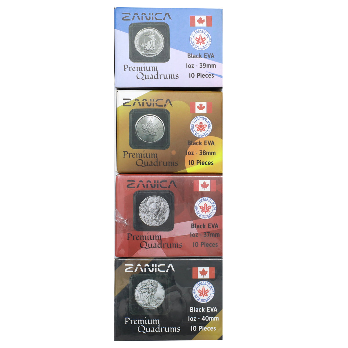 Lot of 4x Boxes of Zanica Premium Quadrum Capsules, 10pcs Each, 4pcs