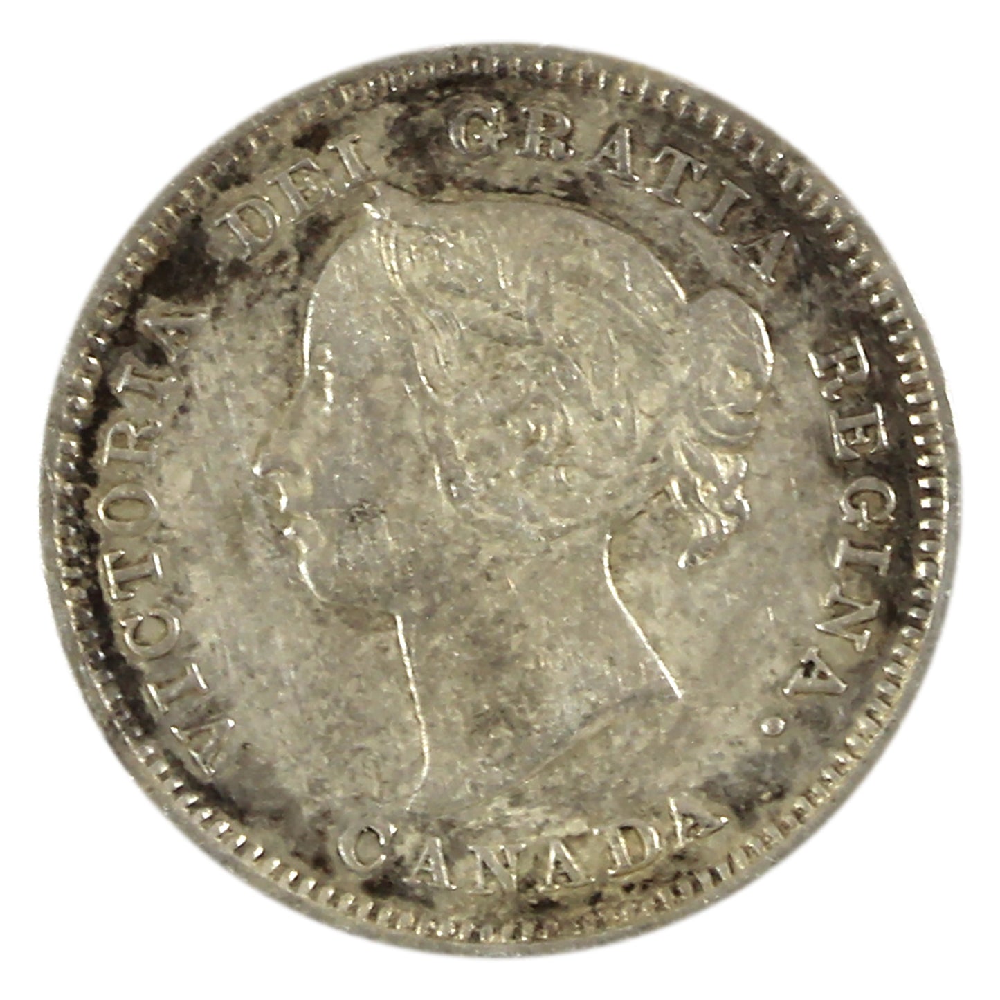 1888 Canada 5-cents VF-EF (VF30) scratched