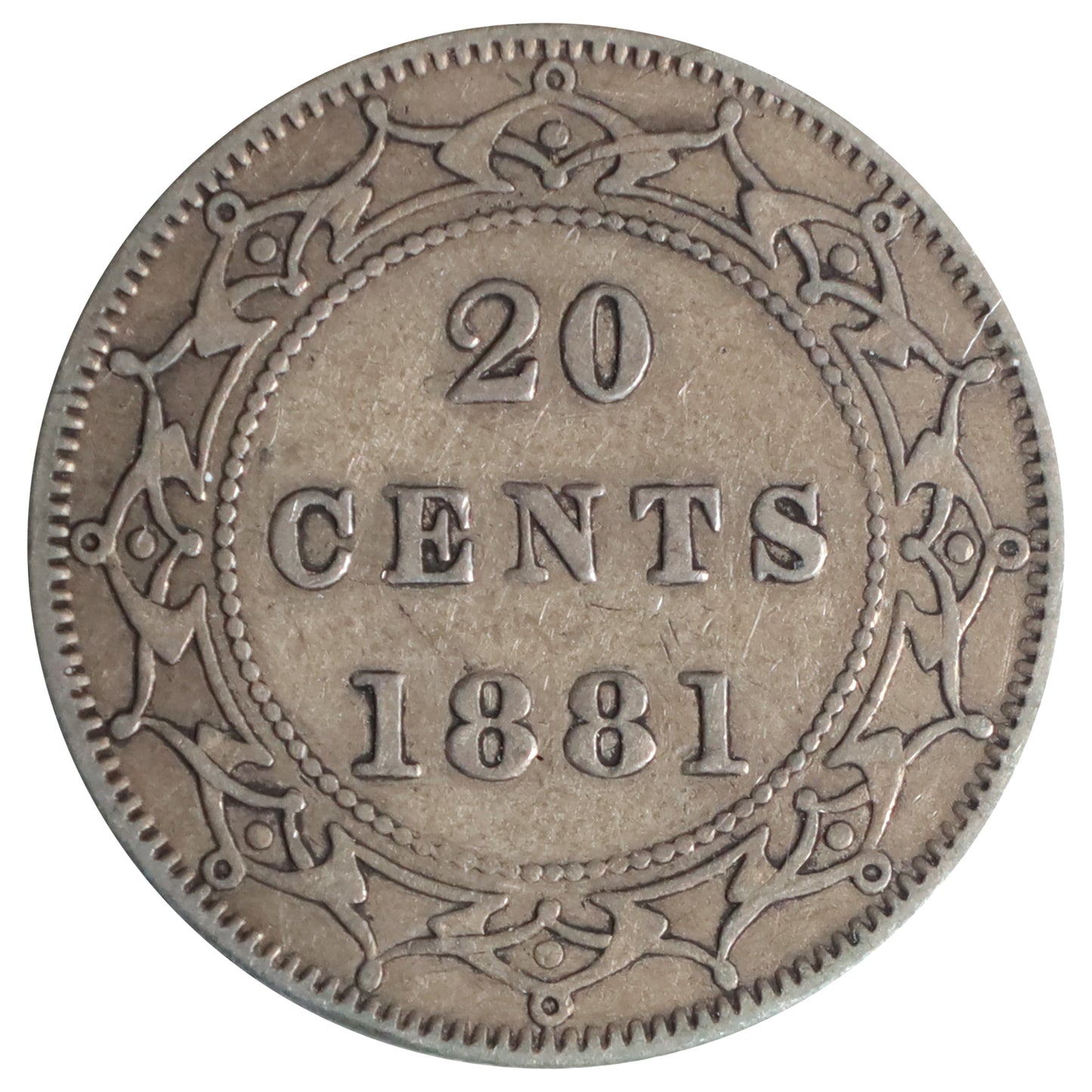 1881 Newfoundland 20-cents ICCS Certified VF20