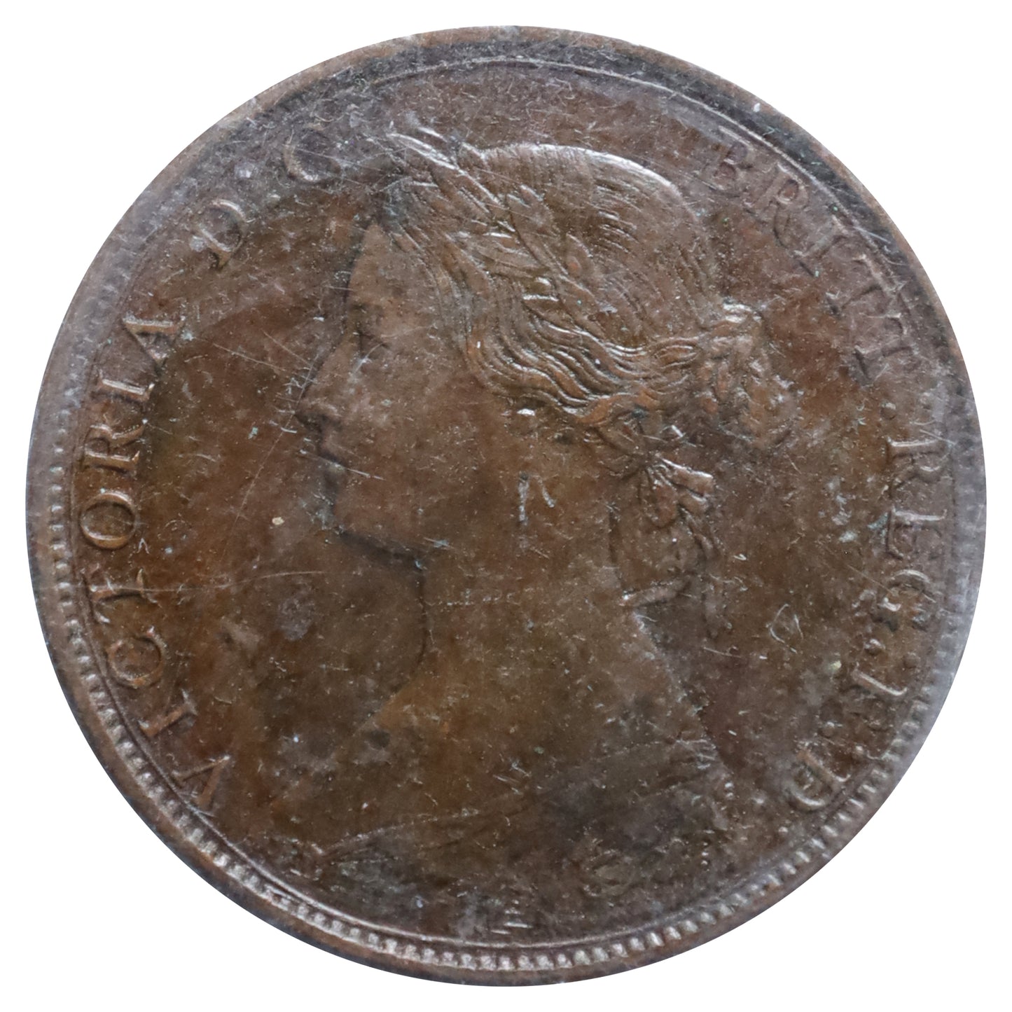 1864 Nova Scotia 1-cent ICCS Certified AU50