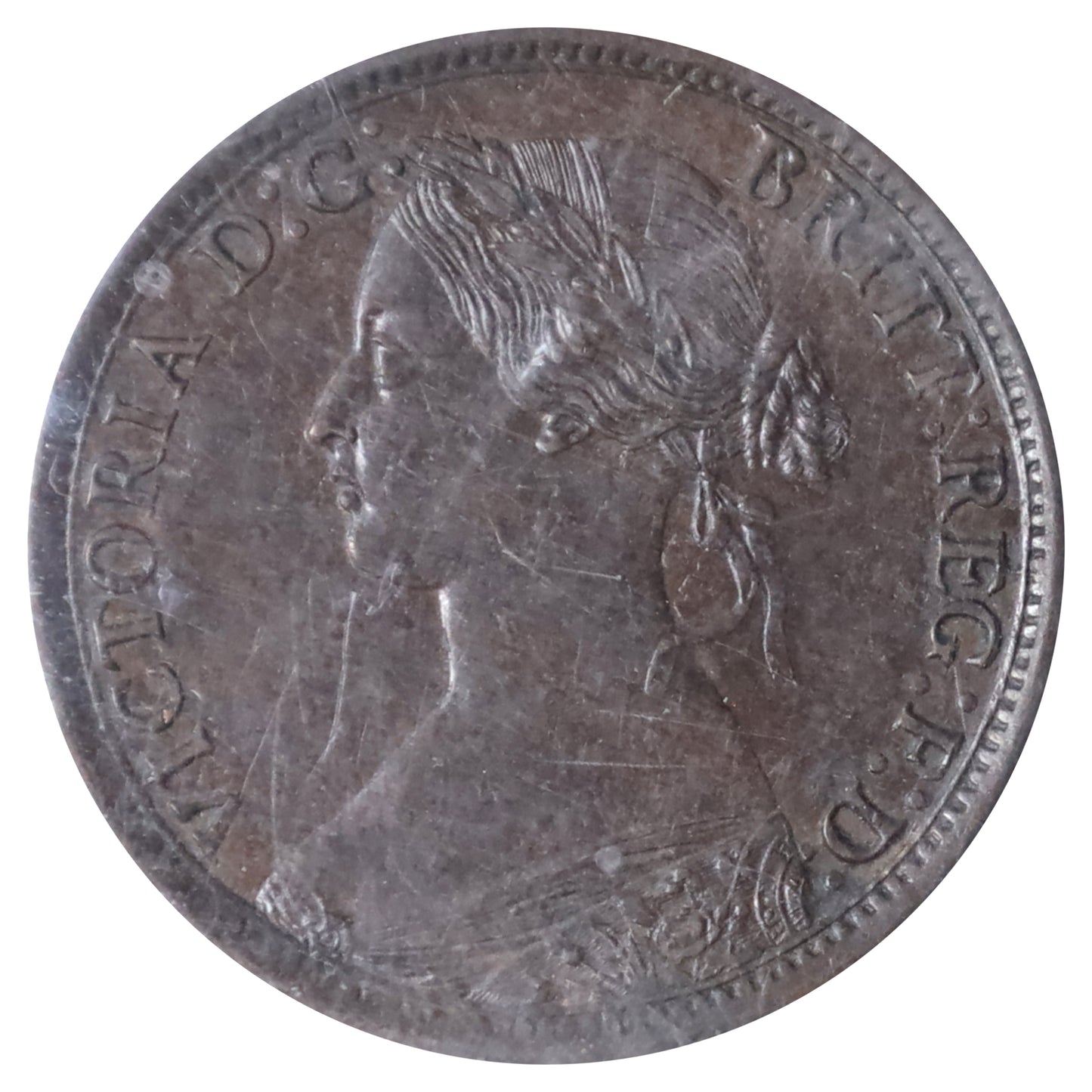 1864 Nova Scotia 1/2 cent ICCS Certified AU55