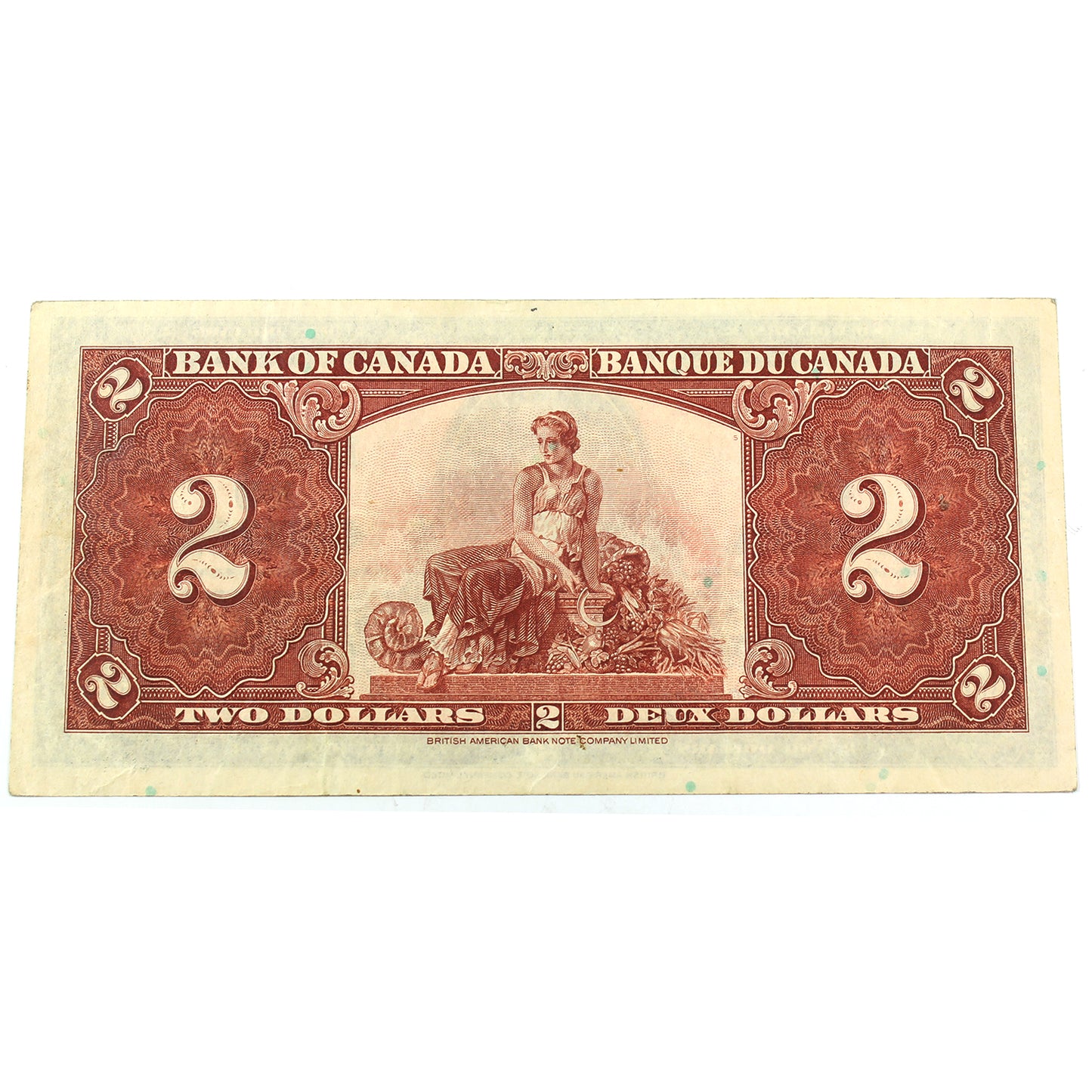 BC-22b 1937 Canada $2 Gordon-Towers, M/B, Very Fine (VF20) Tears, Writing or Impaired
