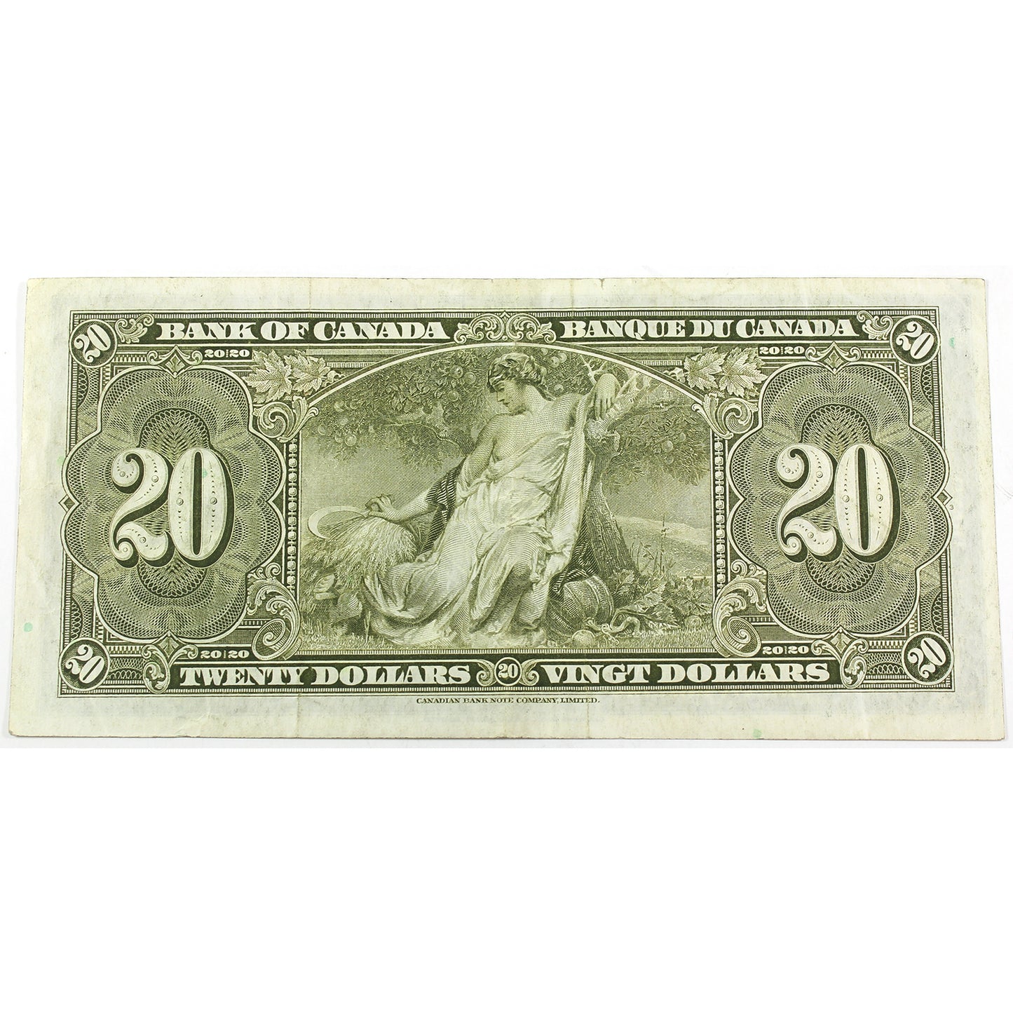 BC-25b 1937 Canada $20 Gordon-Towers, Various Prefixes, VF-EF (VF30) Damaged