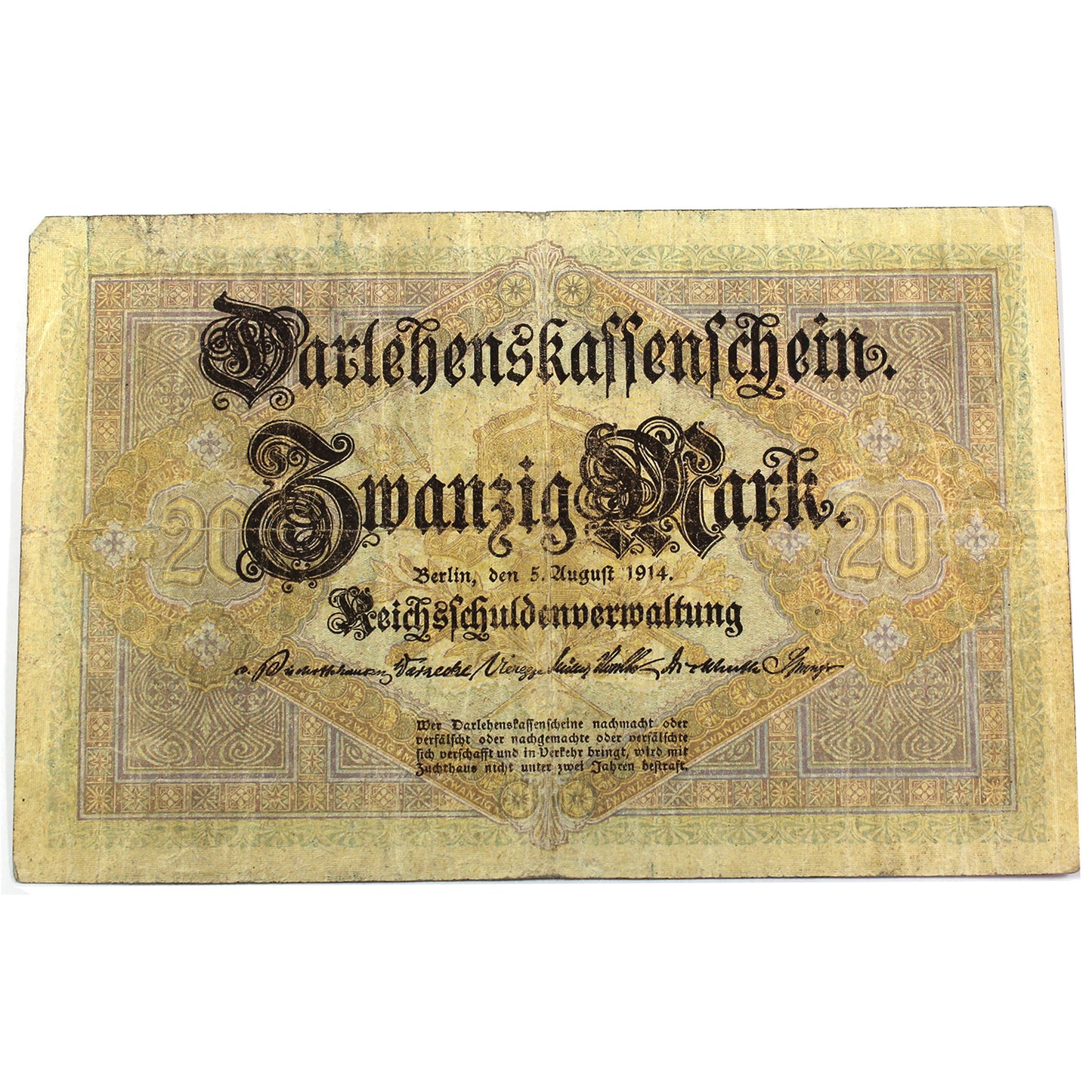 Germany 1914 20 Mark Note, Pick #48
