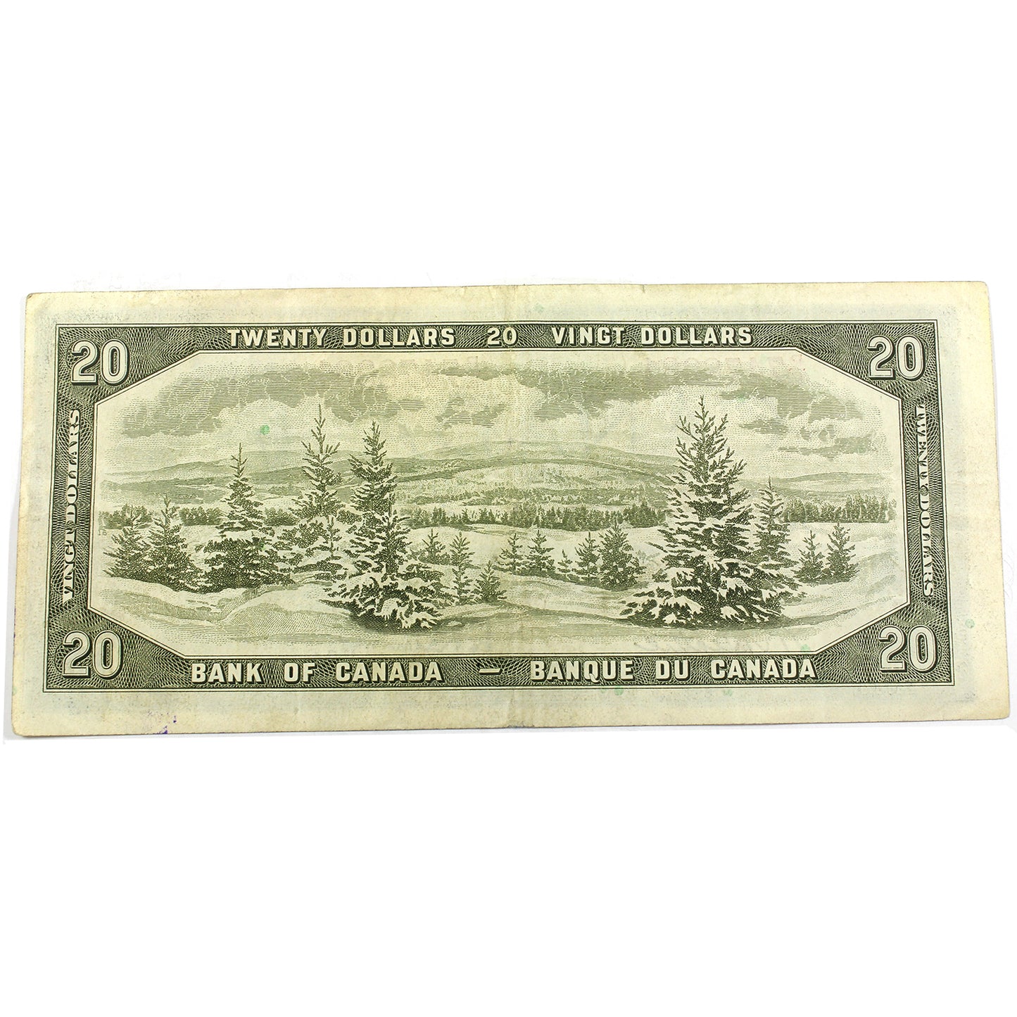 BC-41b 1954 Canada $20 Beattie-Rasminsky, Various Prefixes, VF-EF (VF30) Writing or damage