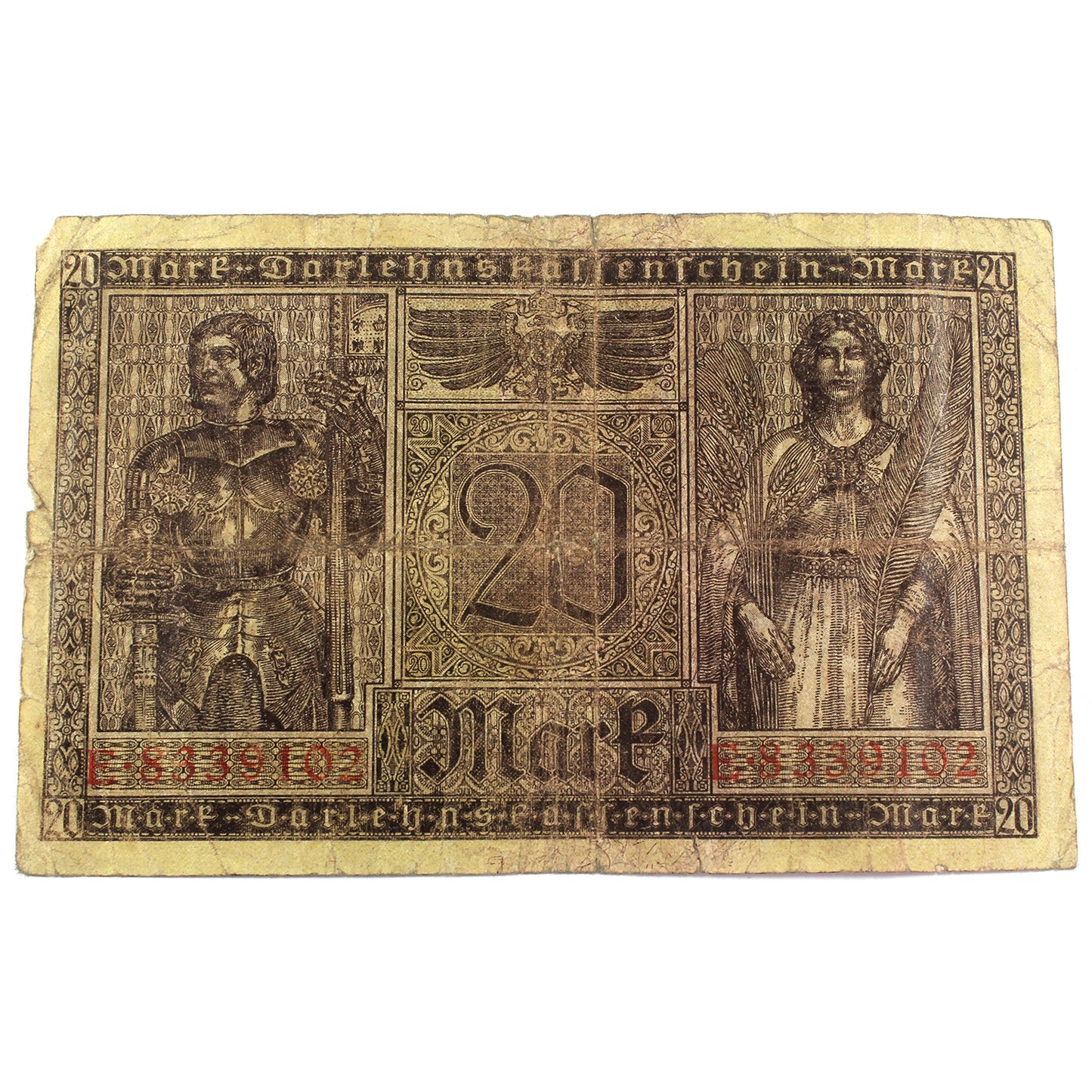 Germany 1918 20 Mark Note, Pick #57 (DOP)