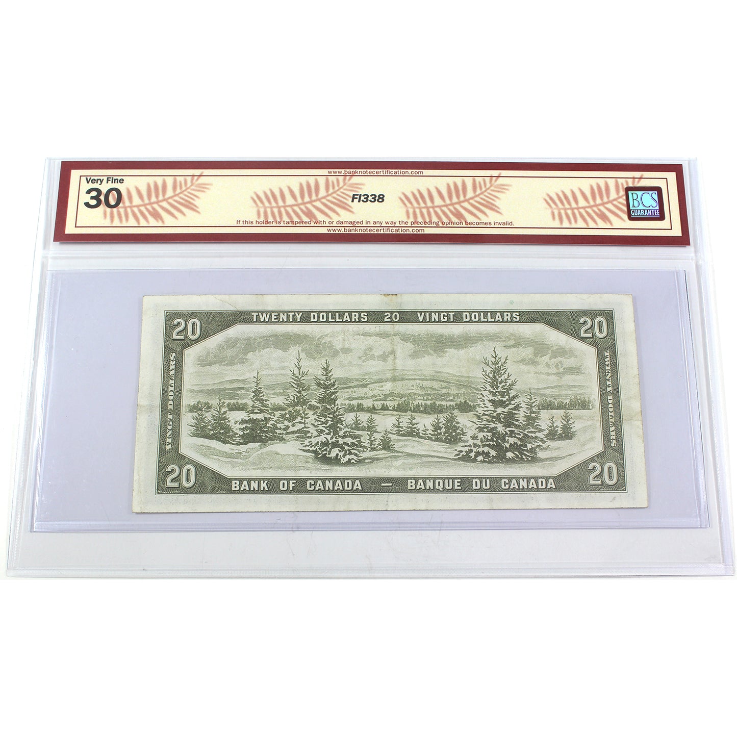 BC-33a 1954 Canada $20 Coyne-Towers, Changeover, B/E, BCS Certified VF30 (Stain)
