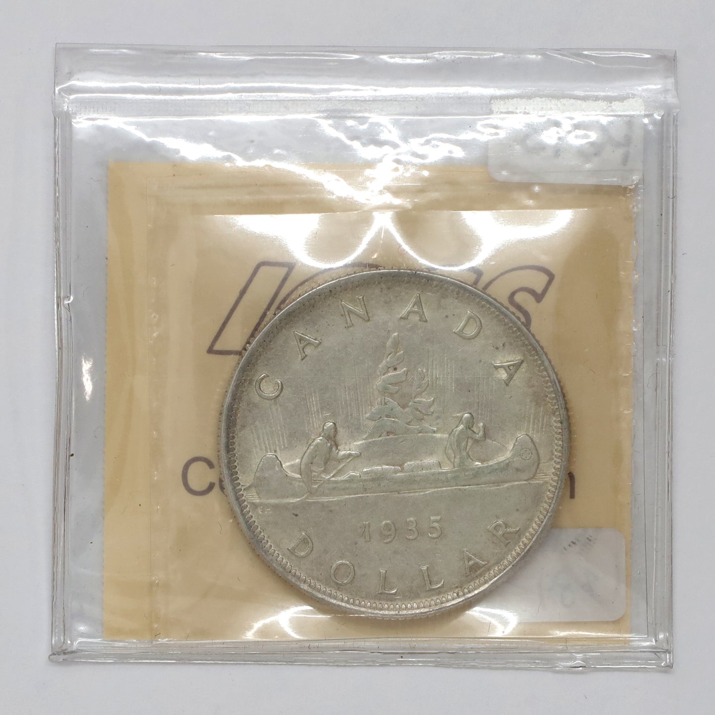 1935 Double Voyageur Canada Dollar ICCS Certified EF40 (Toning or Spots)