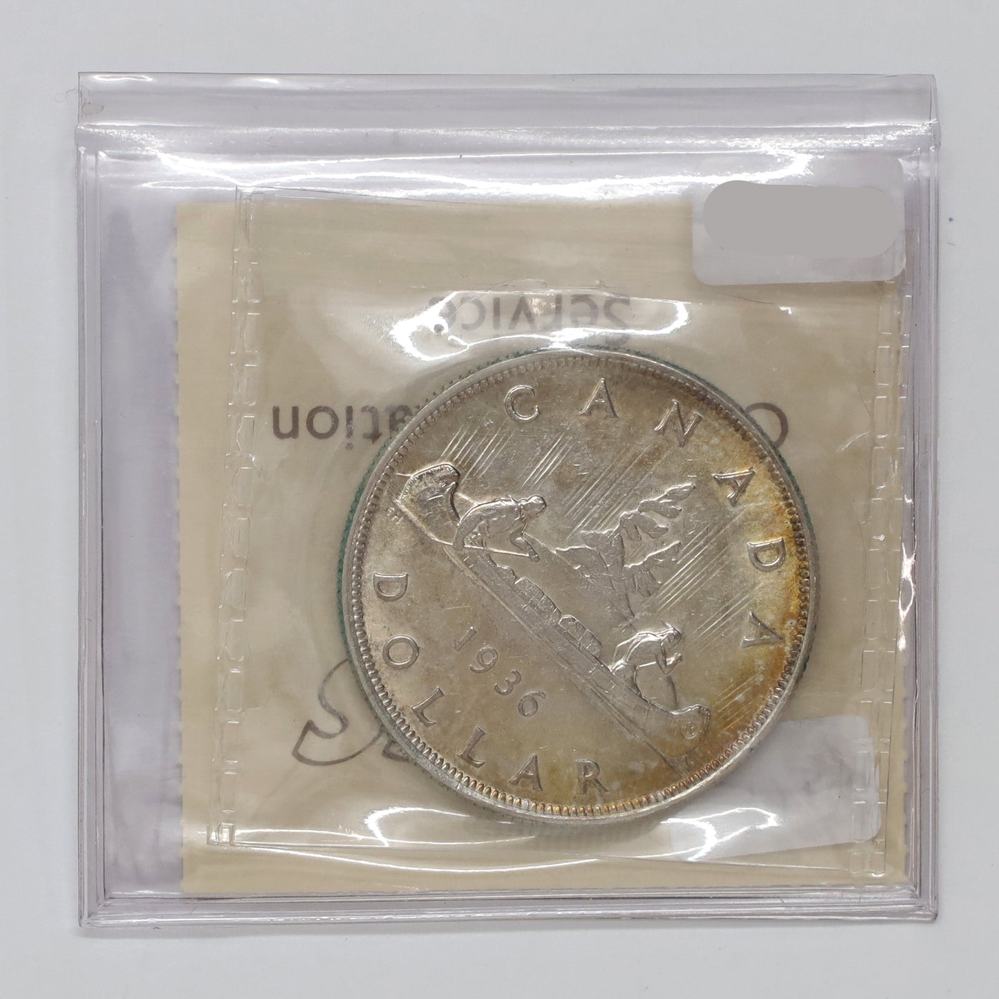 1936 Canada Dollar ICCS Certified EF40 (Toned)