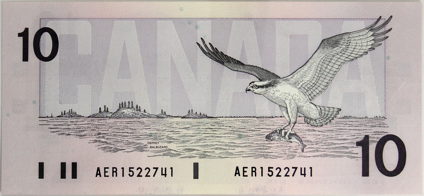 BC-57a 1989 Canada $10 Thiessen-Crow, AER Legacy Certified GUNC-68 PPQ