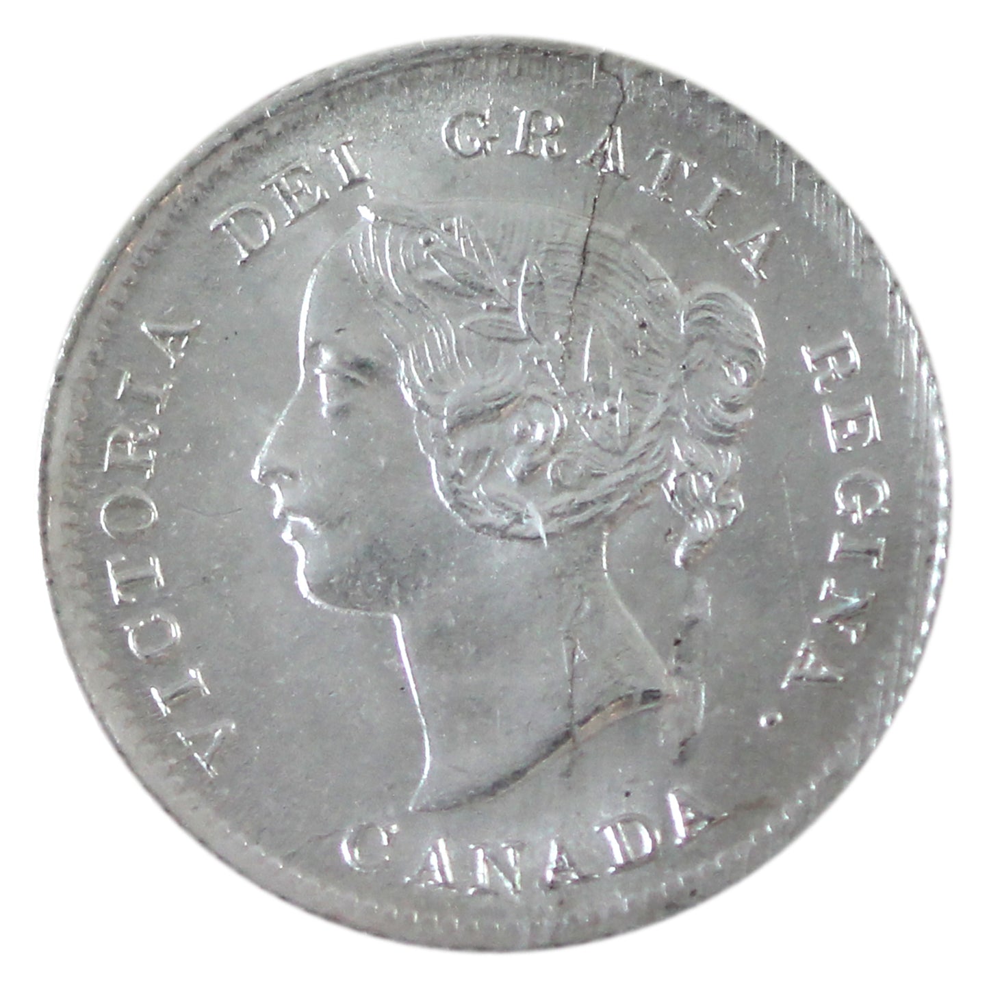 Error Planchet Flaw 1898 Canada 5-cents ICCS Certified MS63