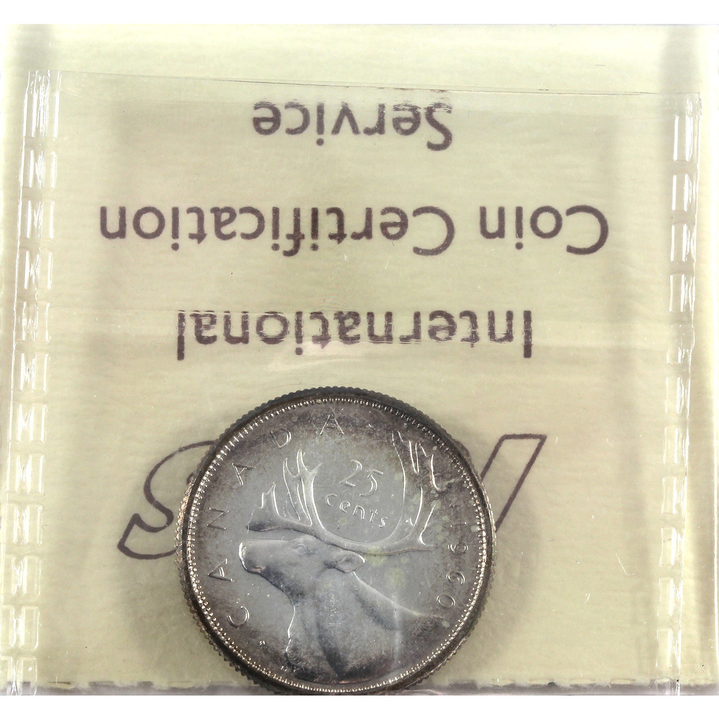 1960 Canada 25-cents ICCS Certified PL65 (Lightly toned)