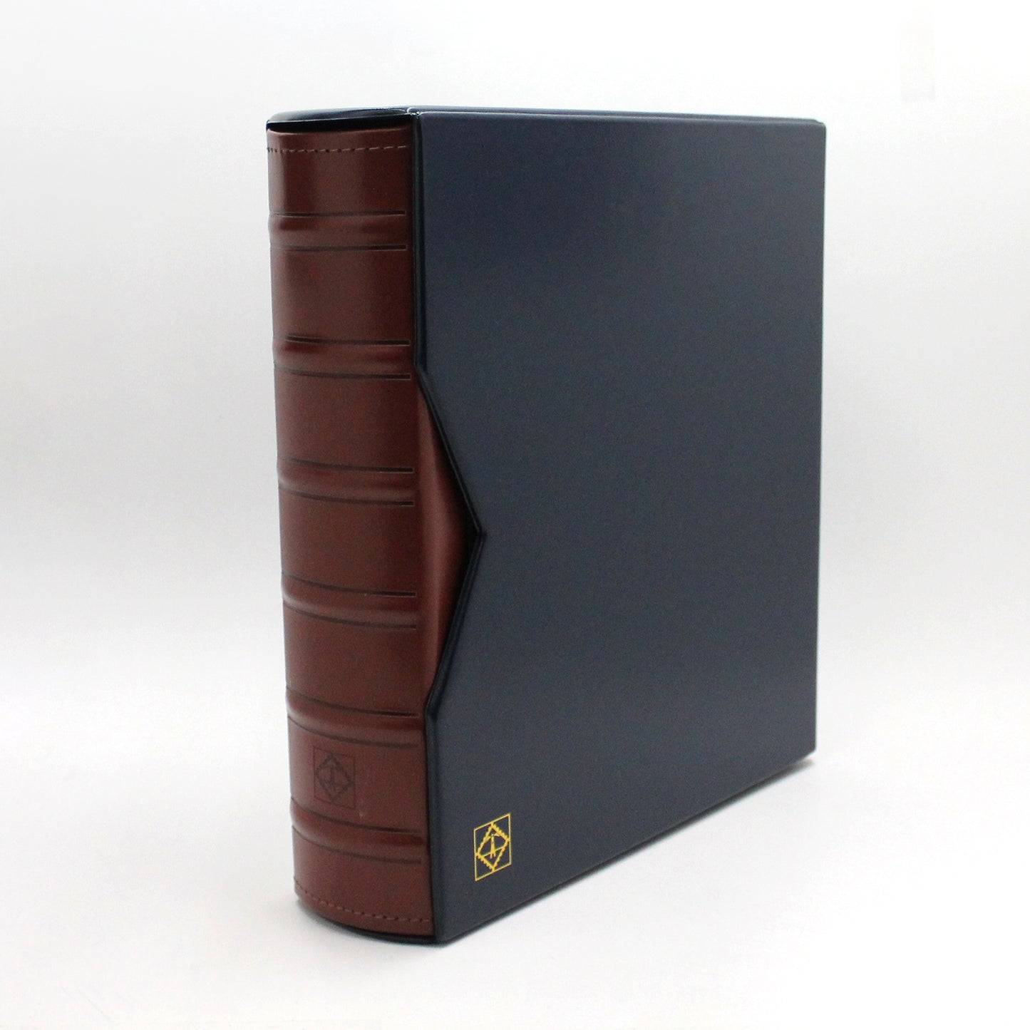 Lighthouse Classic 3-Ring Binder Set, Blue/Brown with Slipcase