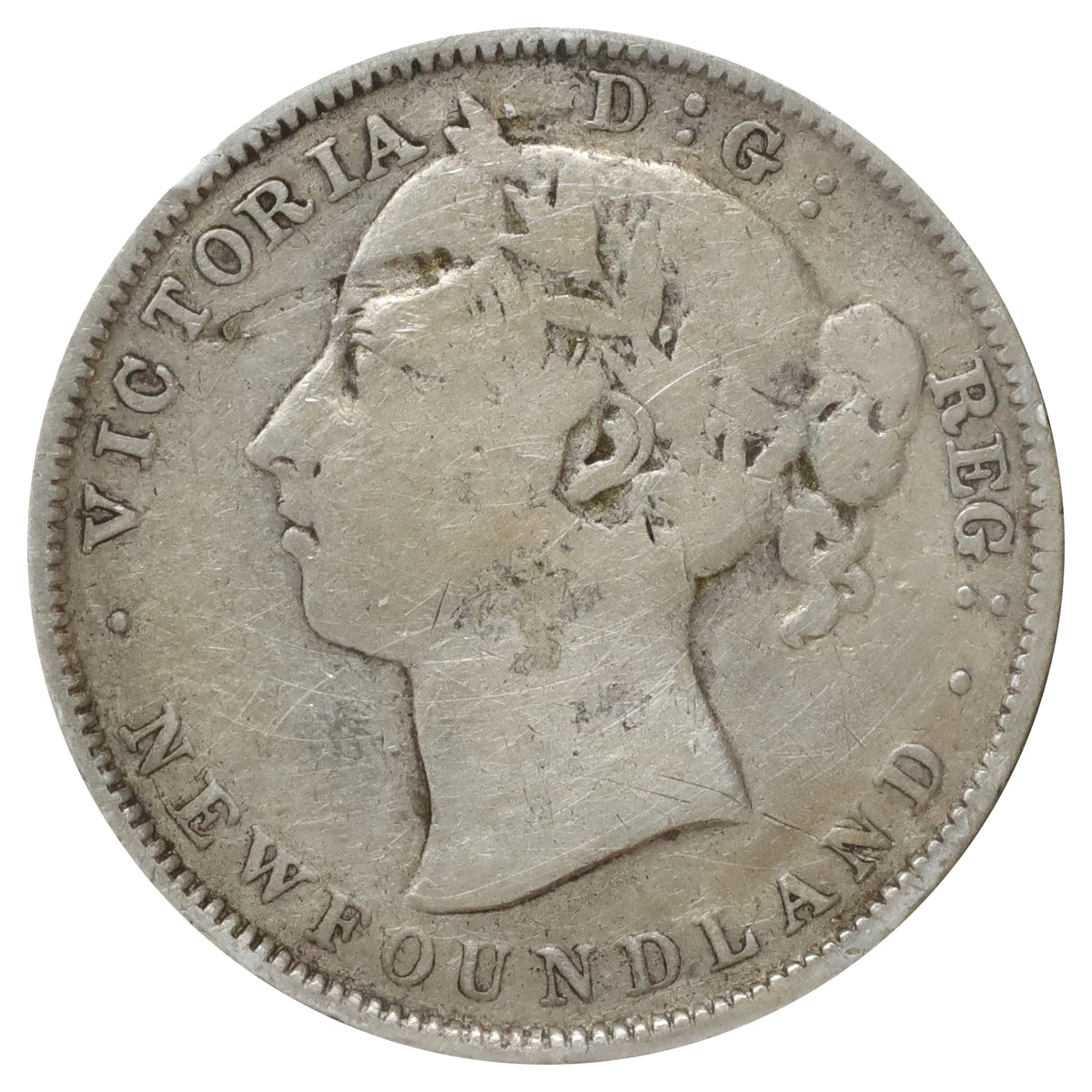 1888 Newfoundland 20-cents G-VG (G6) Scratched, marks, or impaired