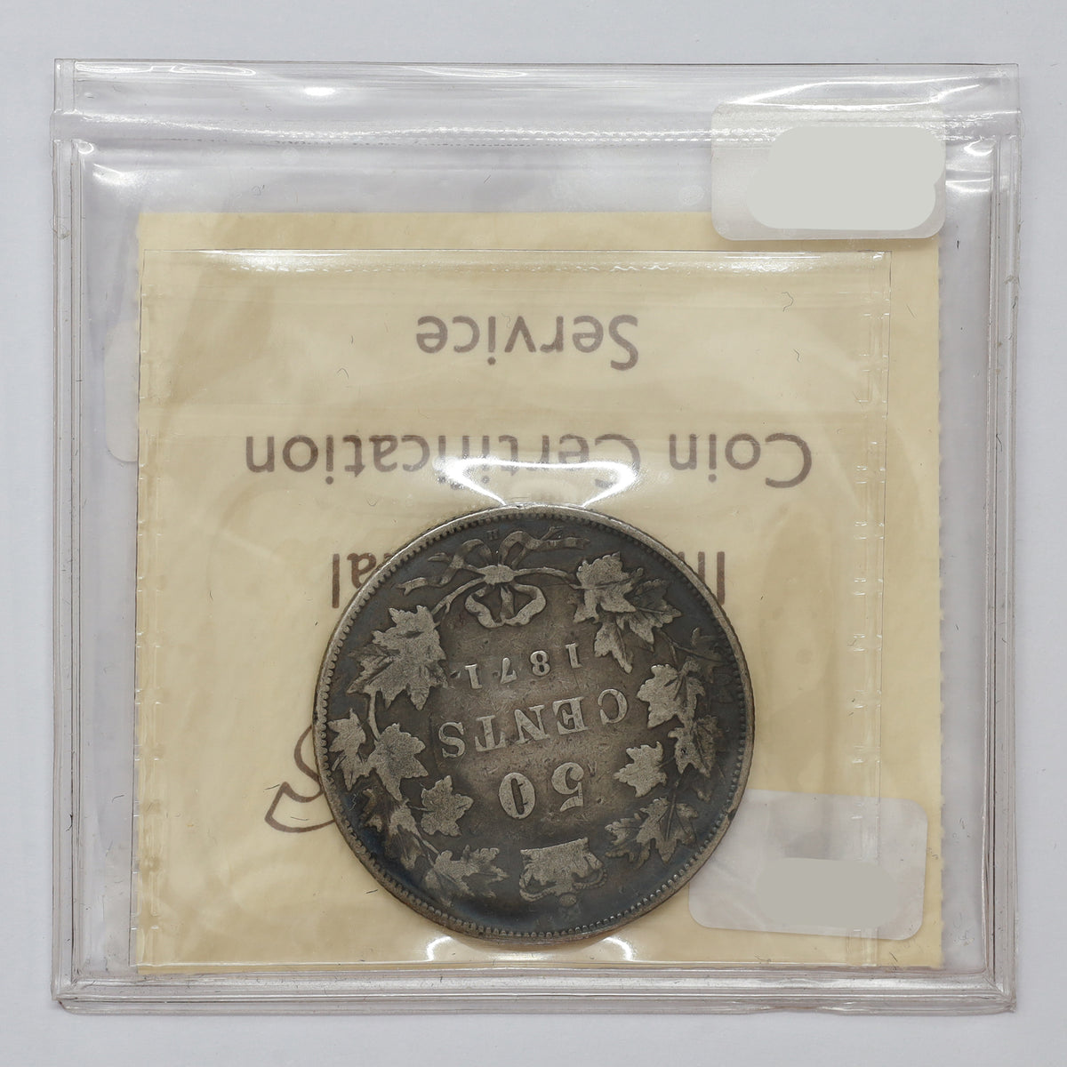 1871H Canada 50-cents ICCS Certified VG8 (toned)
