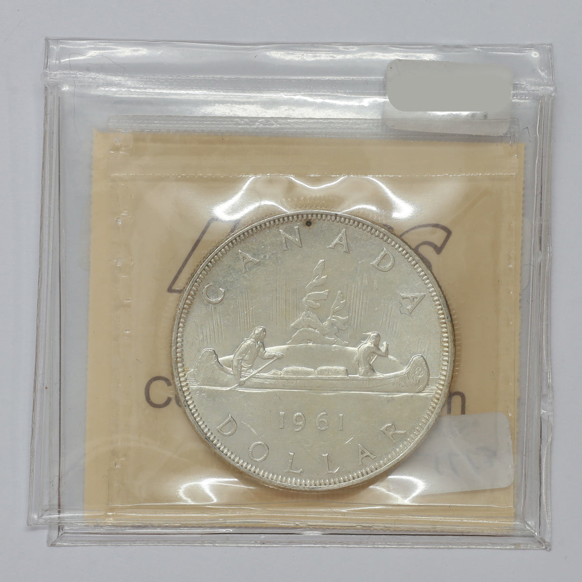 1961 Arrowhead Canada Dollar ICCS Certified MS63 (lightly toned)