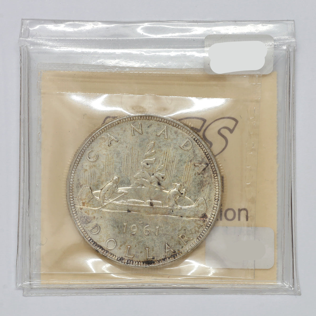 1961 Arrowhead Canada Dollar ICCS Certified AU50 (cleaned)