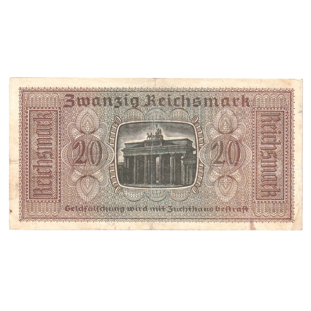Germany 1940-1945 Third Reich 20 Mark Note, Pick #R139, VF-EF (DOP)